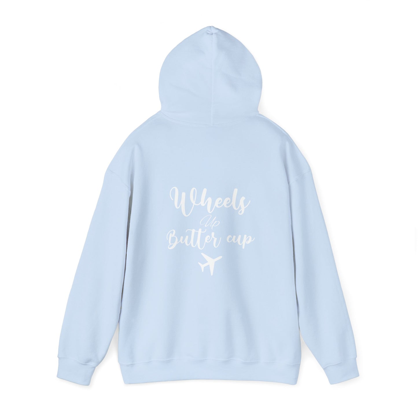 Wheels up butter cup (back) pilot Unisex Hoodie