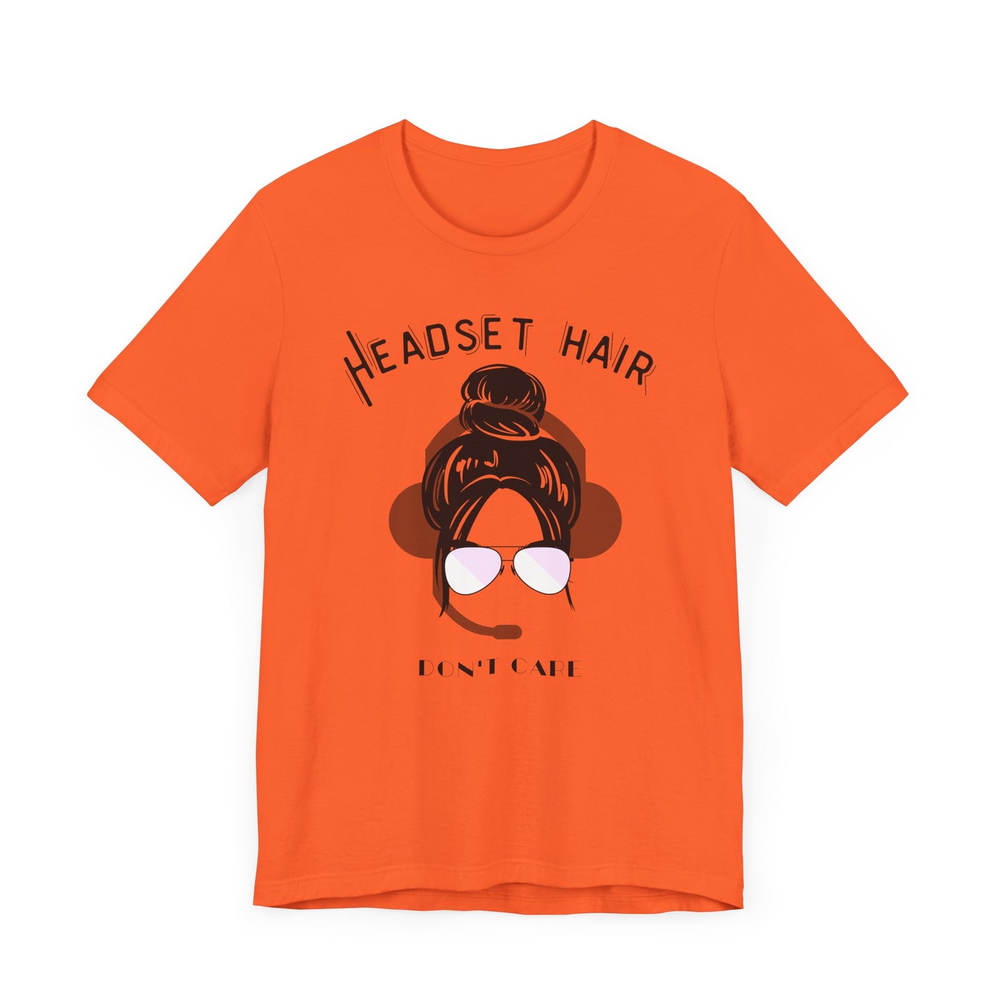 Headset hair don't care Pilot Unisex Jersey Short Sleeve Tee