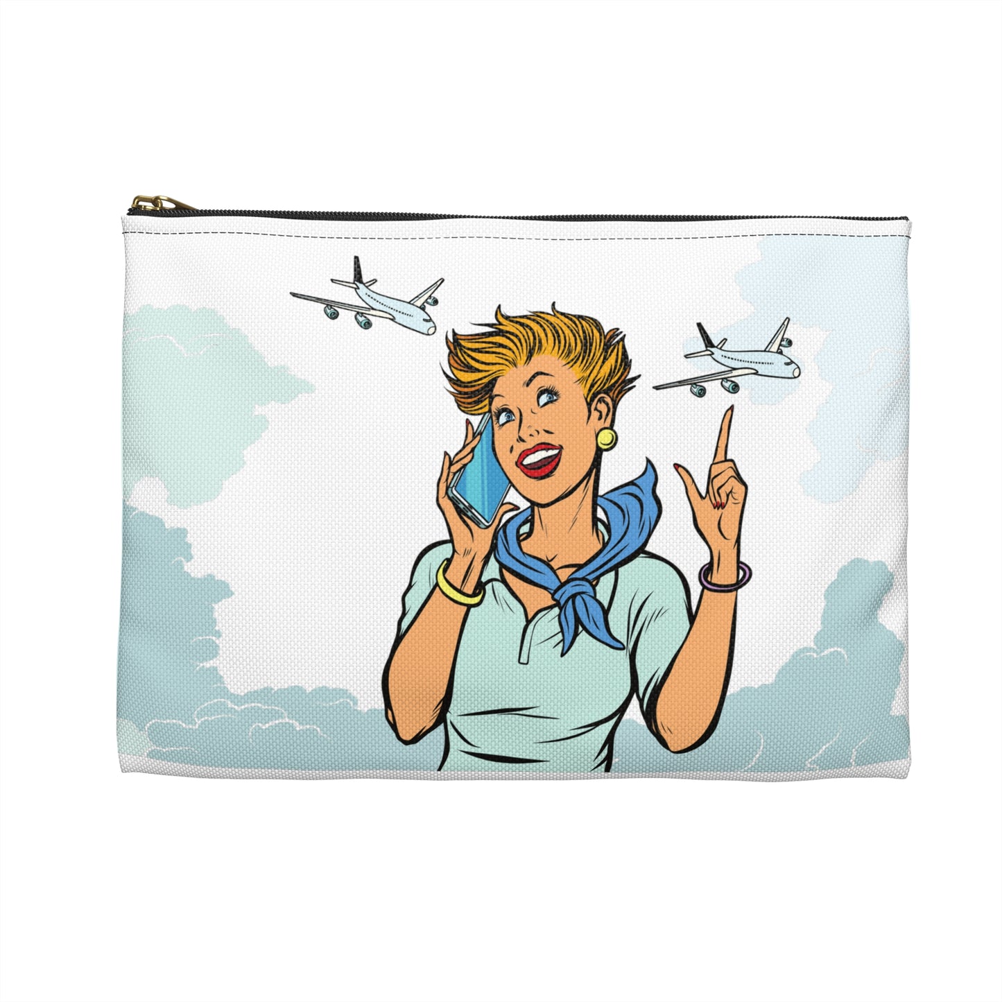 Pilot flight attendant aviation gift Accessory Pouch