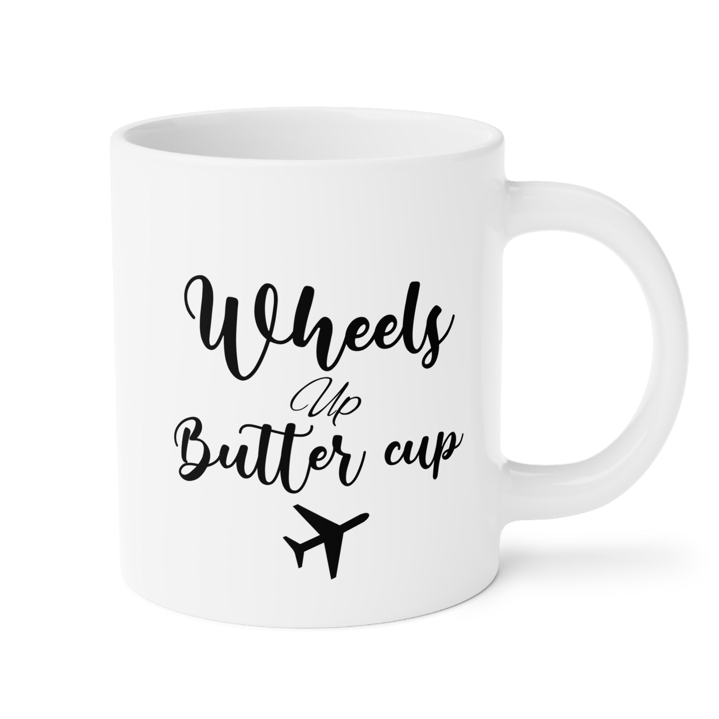 Wheels up butter cup mug