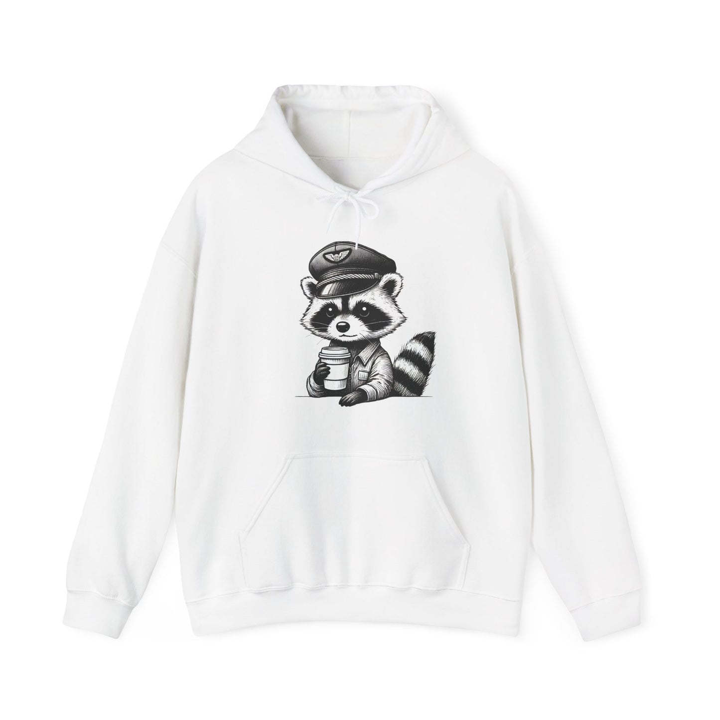 Raccoon pilot  Crew Unisex Heavy Blend Hooded Sweatshirt