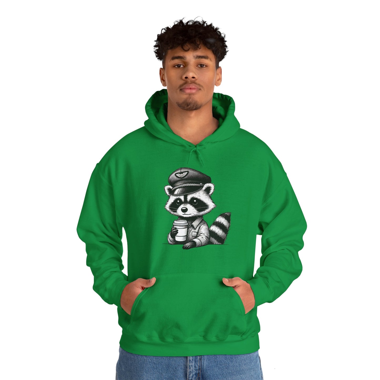 Raccoon pilot  Crew Unisex Heavy Blend Hooded Sweatshirt