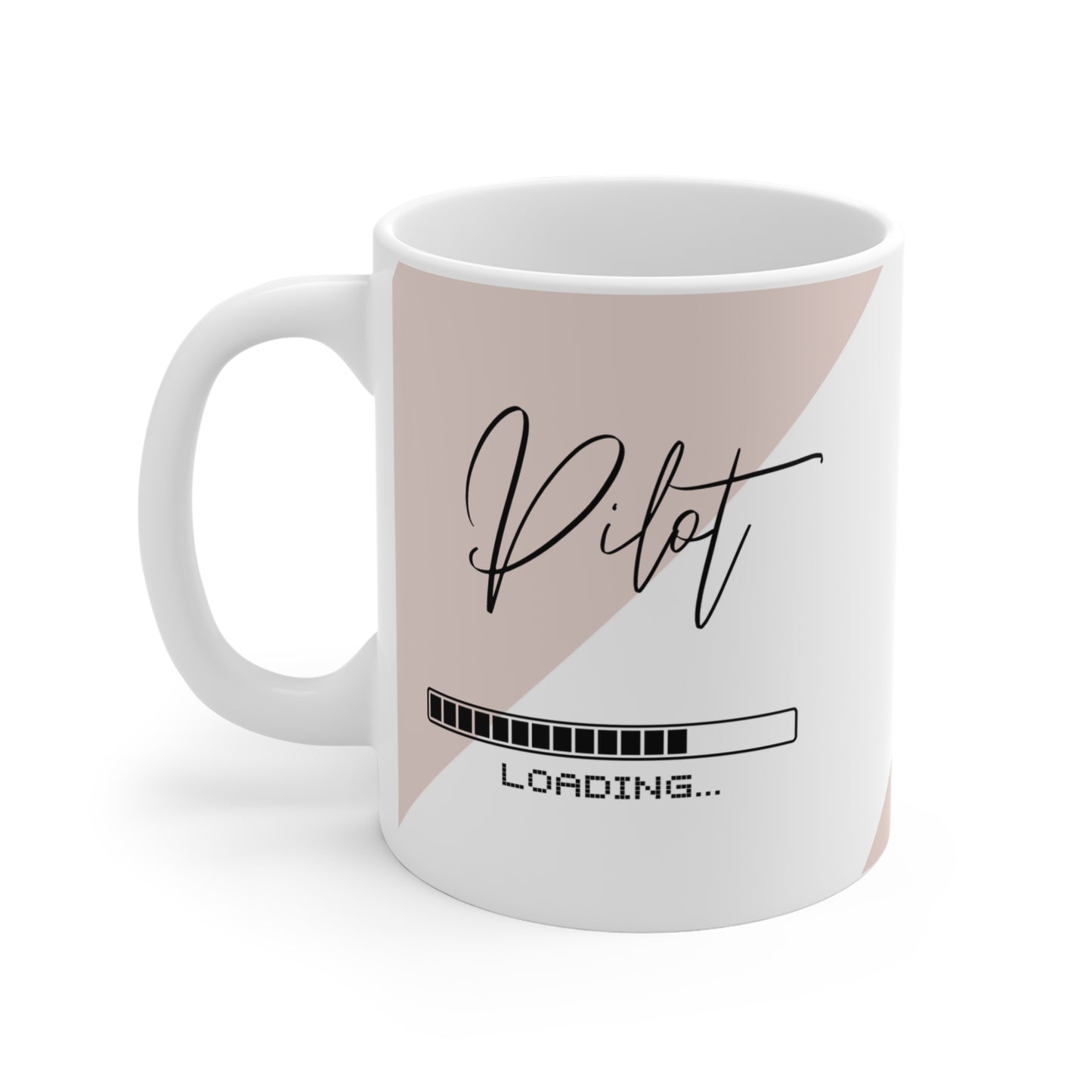 Pilot in progress loading aviation mug