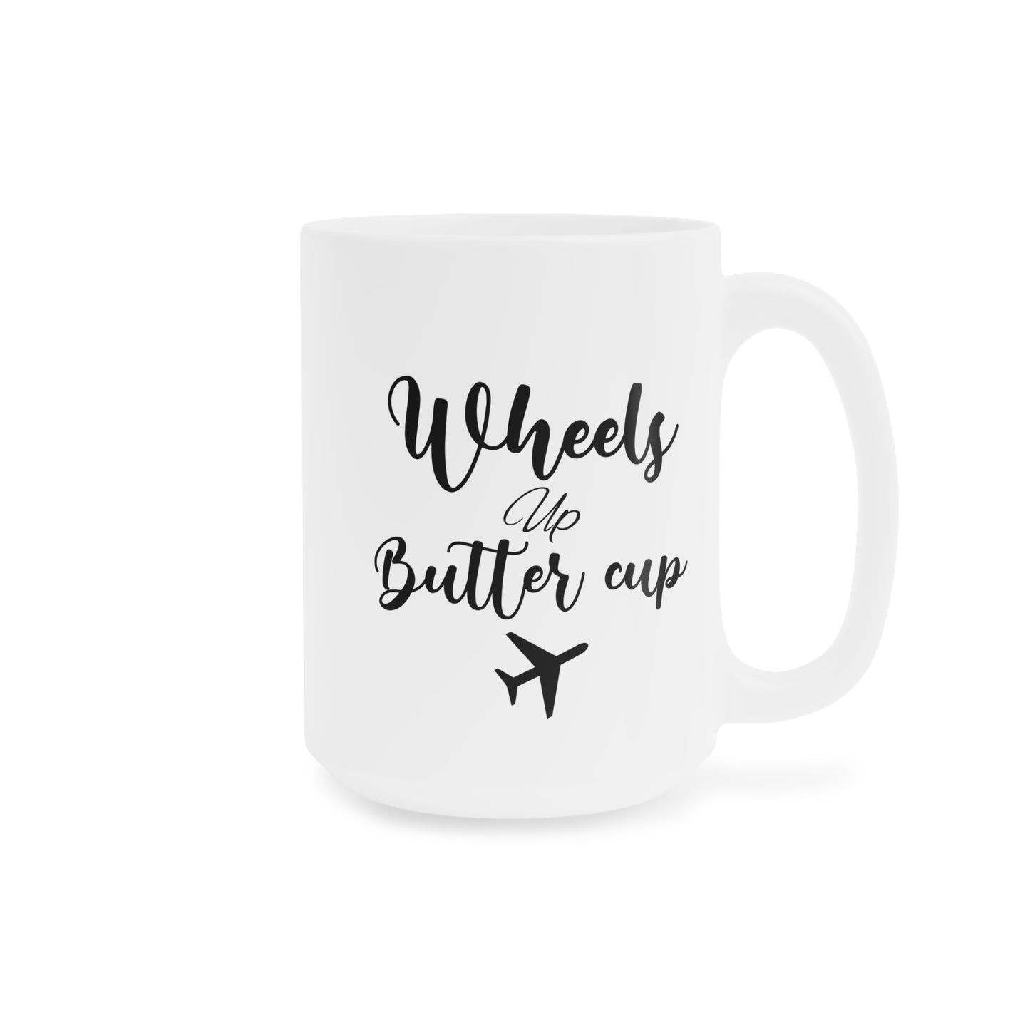 Wheels up butter cup mug