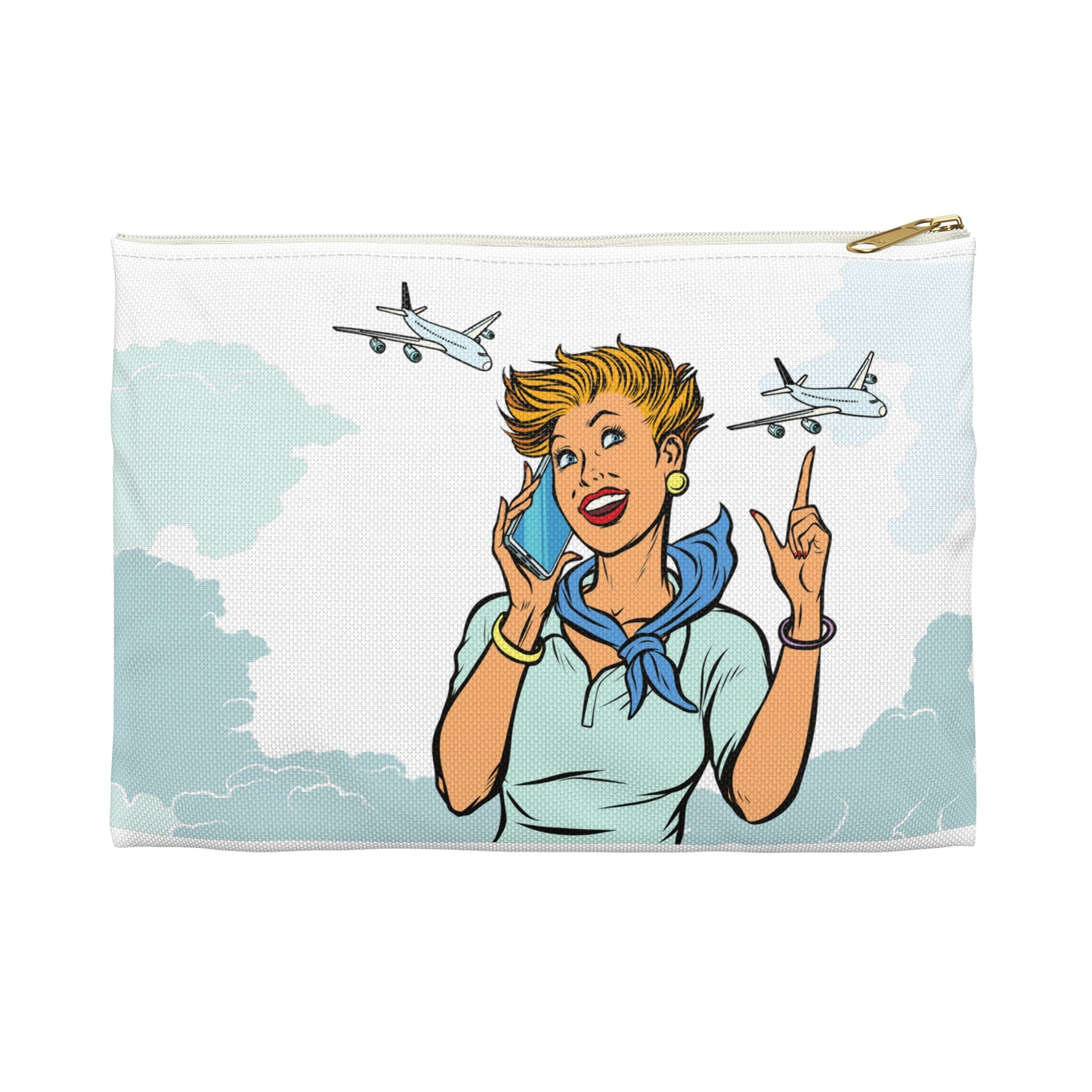 Pilot flight attendant aviation gift Accessory Pouch