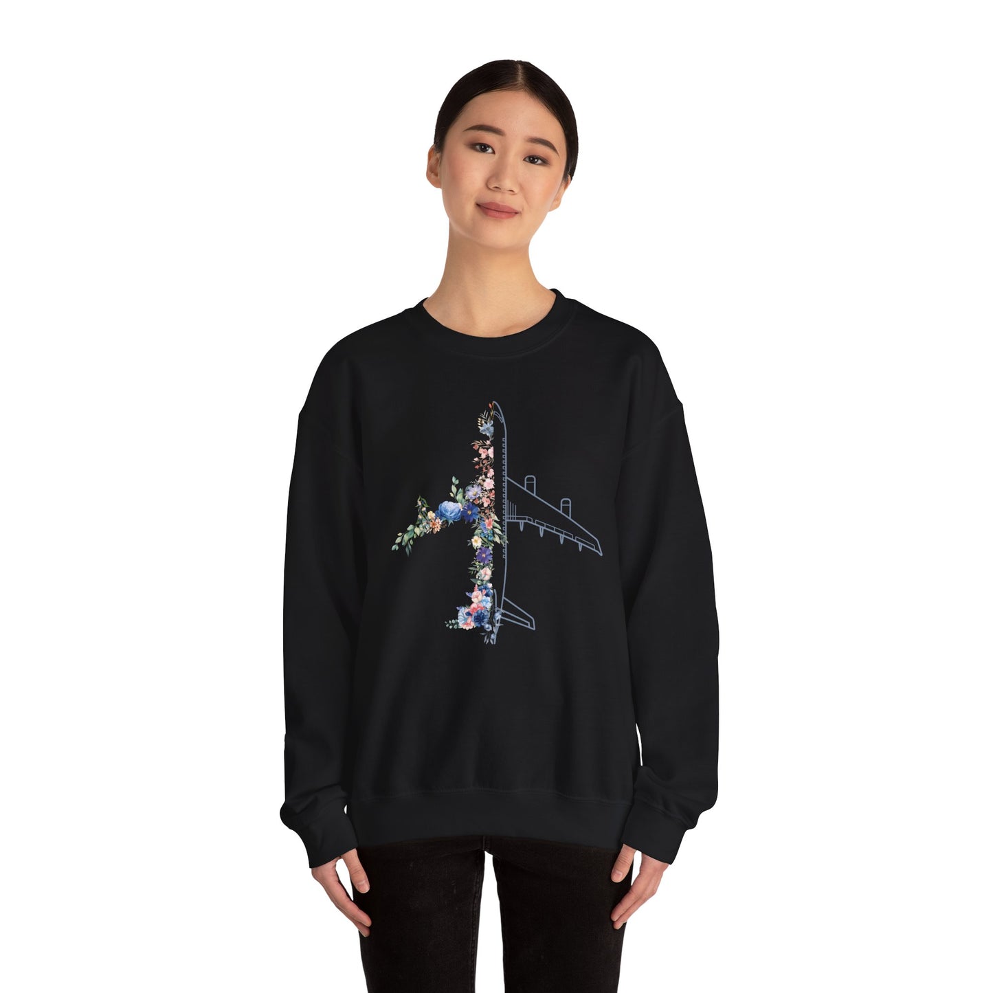 Flower airplane  | pilot sweatshirt | pilot gift | gift for pilots