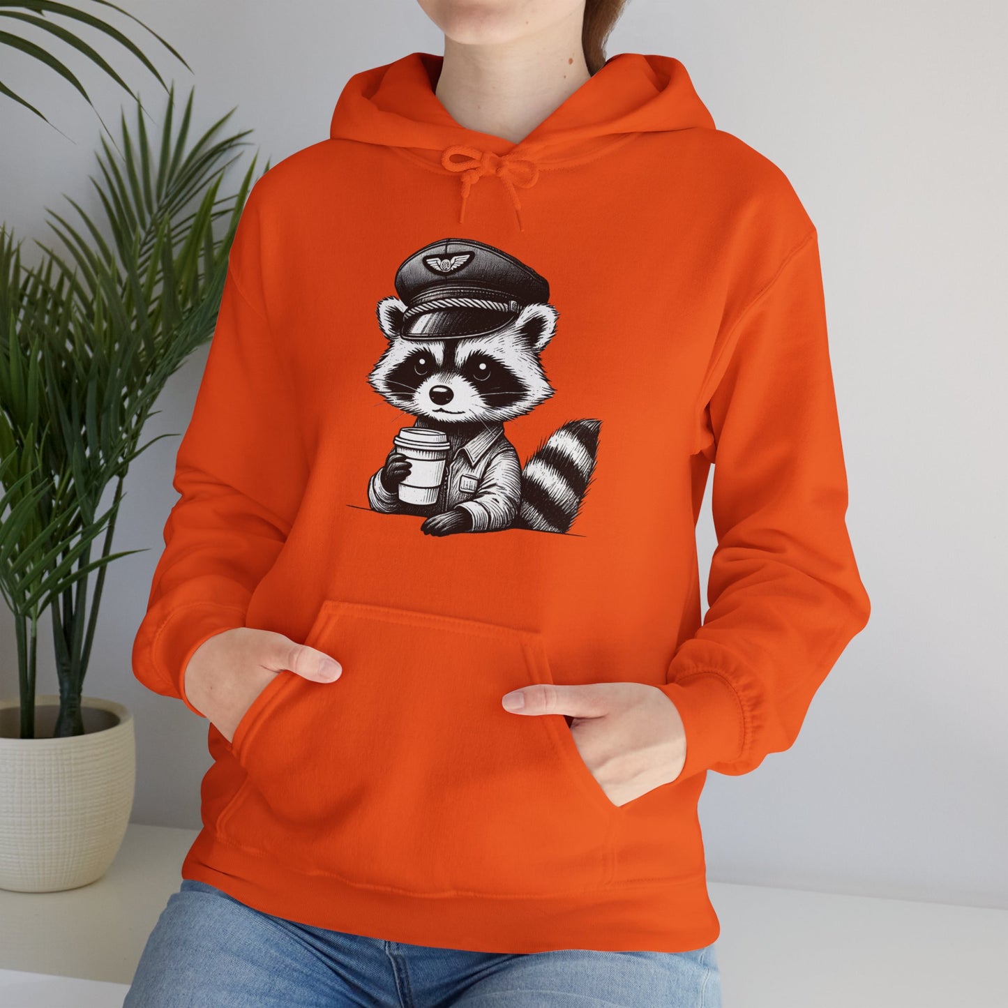 Raccoon pilot  Crew Unisex Heavy Blend Hooded Sweatshirt