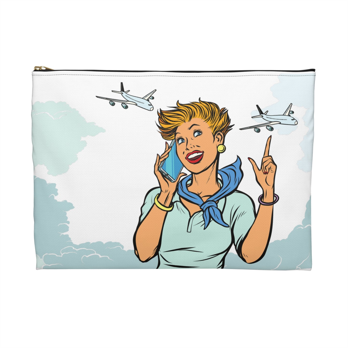 Pilot flight attendant aviation gift Accessory Pouch