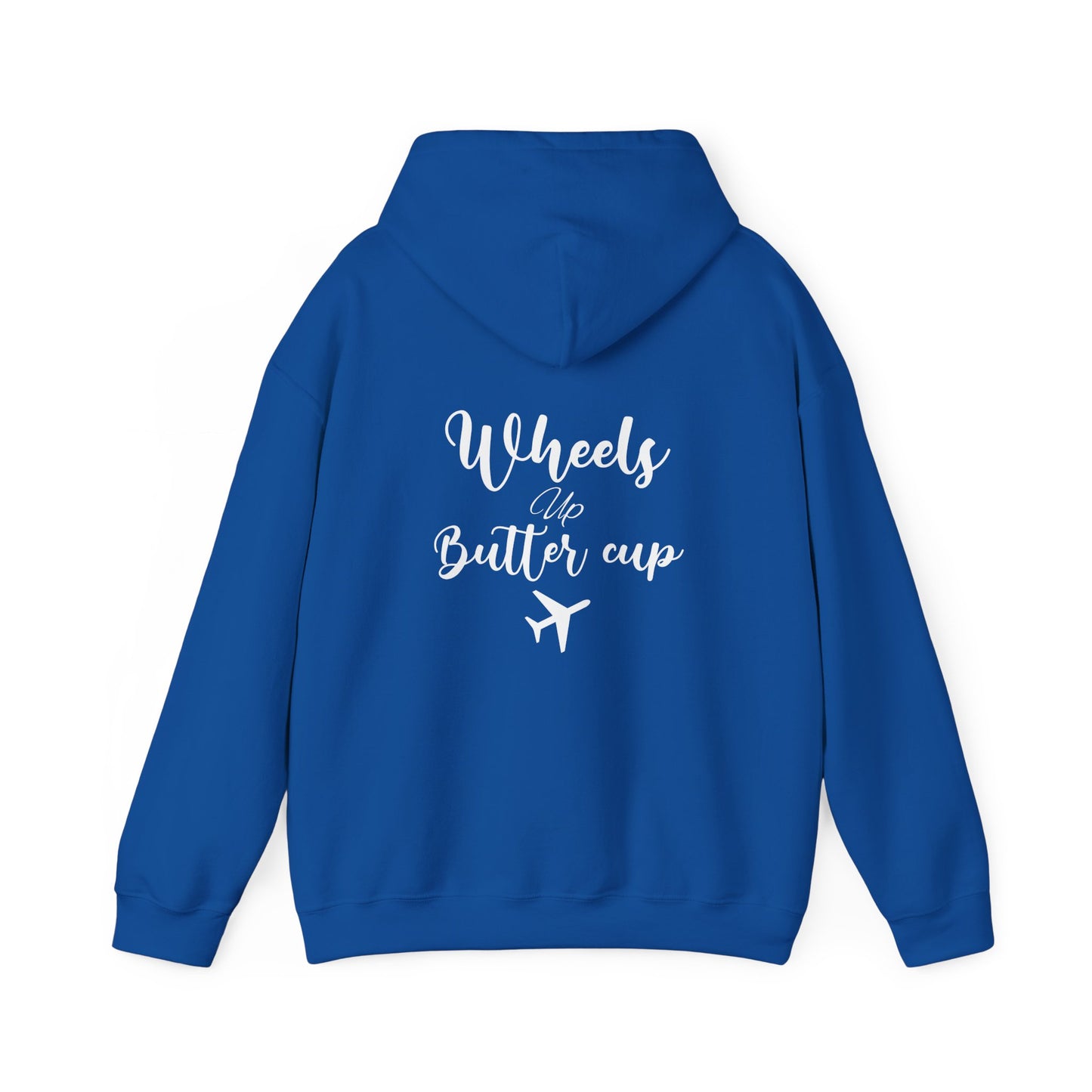 Wheels up butter cup (back) pilot Unisex Hoodie