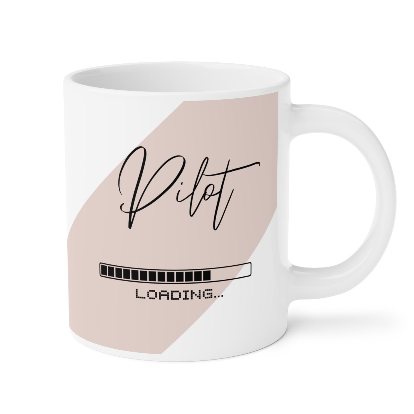 Pilot in progress loading aviation mug