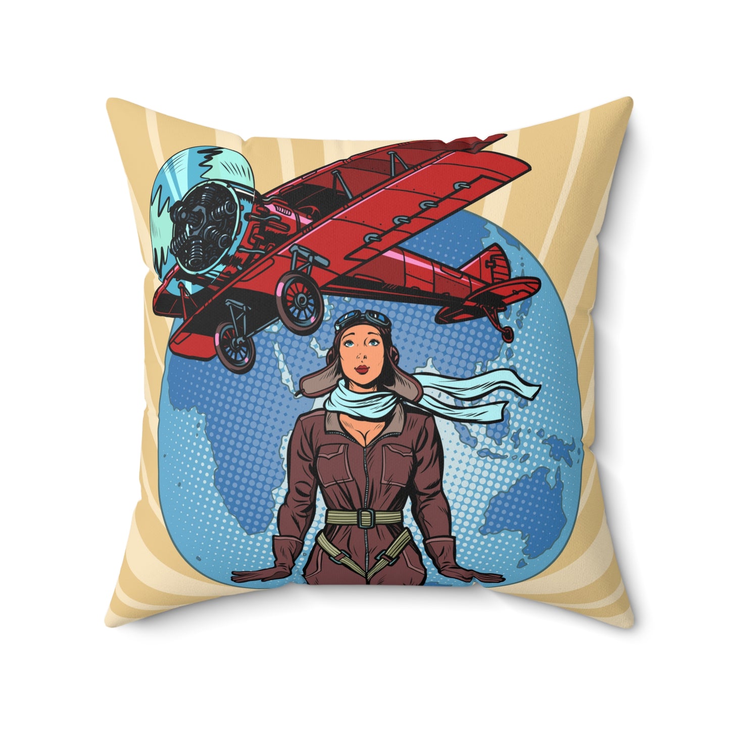 Pilot aviation gift Spun Polyester Square Pillow