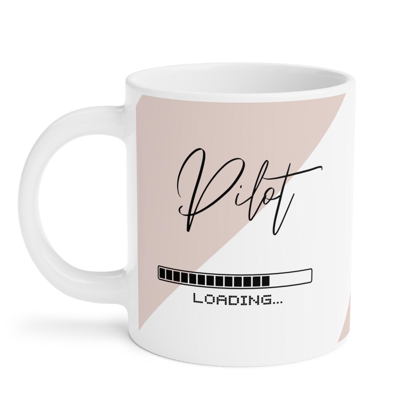 Pilot in progress loading aviation mug