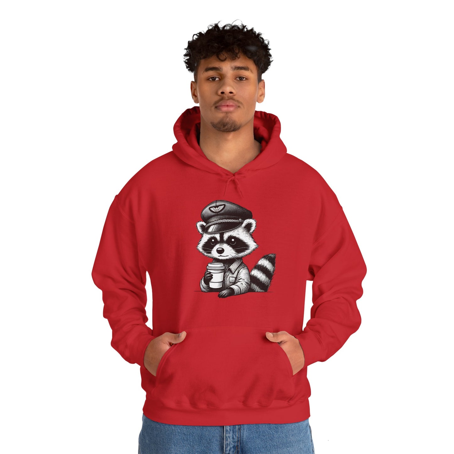 Raccoon pilot  Crew Unisex Heavy Blend Hooded Sweatshirt