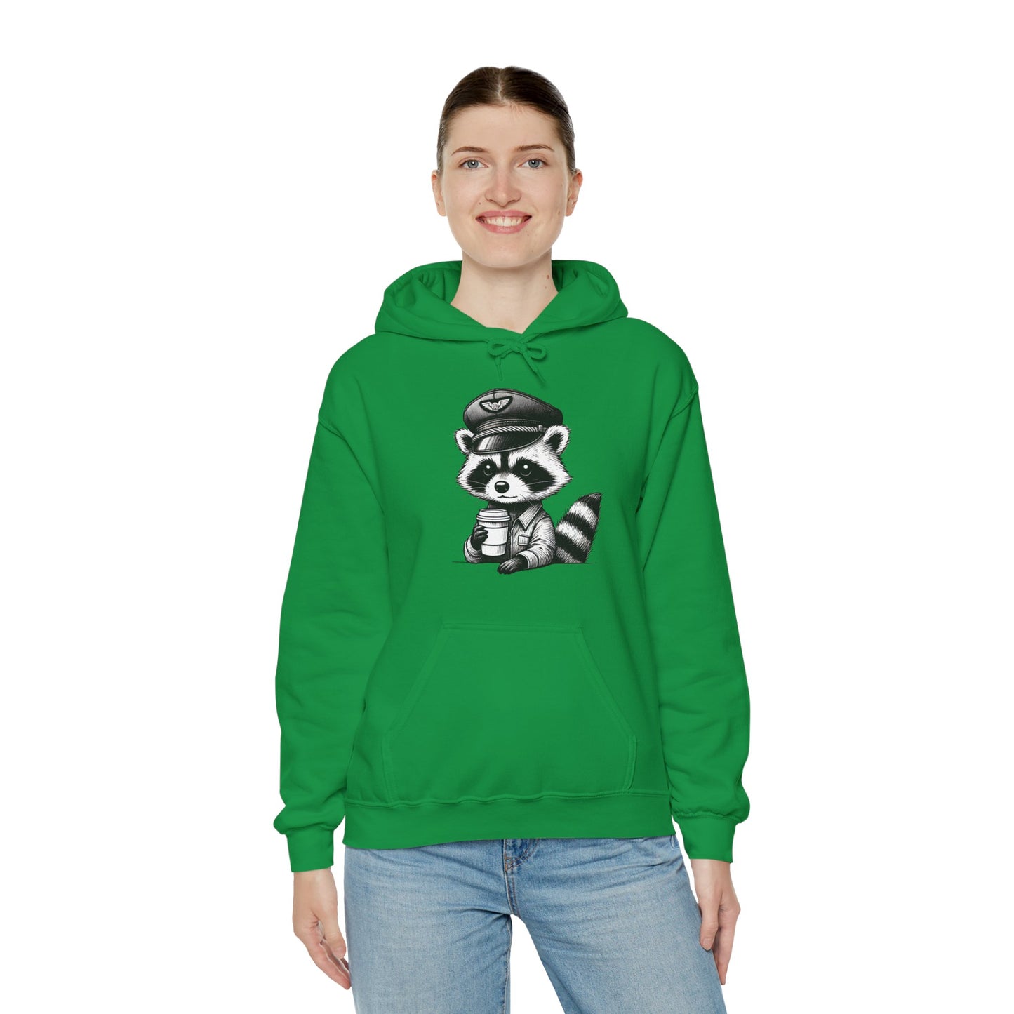 Raccoon pilot  Crew Unisex Heavy Blend Hooded Sweatshirt