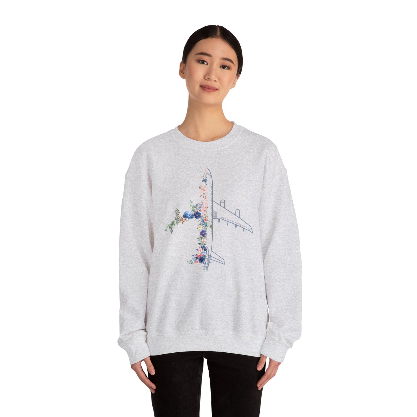 Flower airplane  | pilot sweatshirt | pilot gift | gift for pilots