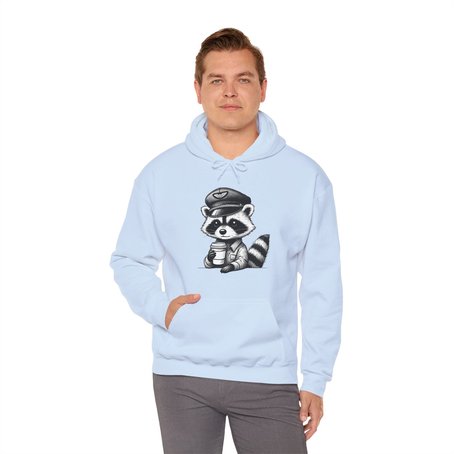 Raccoon pilot  Crew Unisex Heavy Blend Hooded Sweatshirt