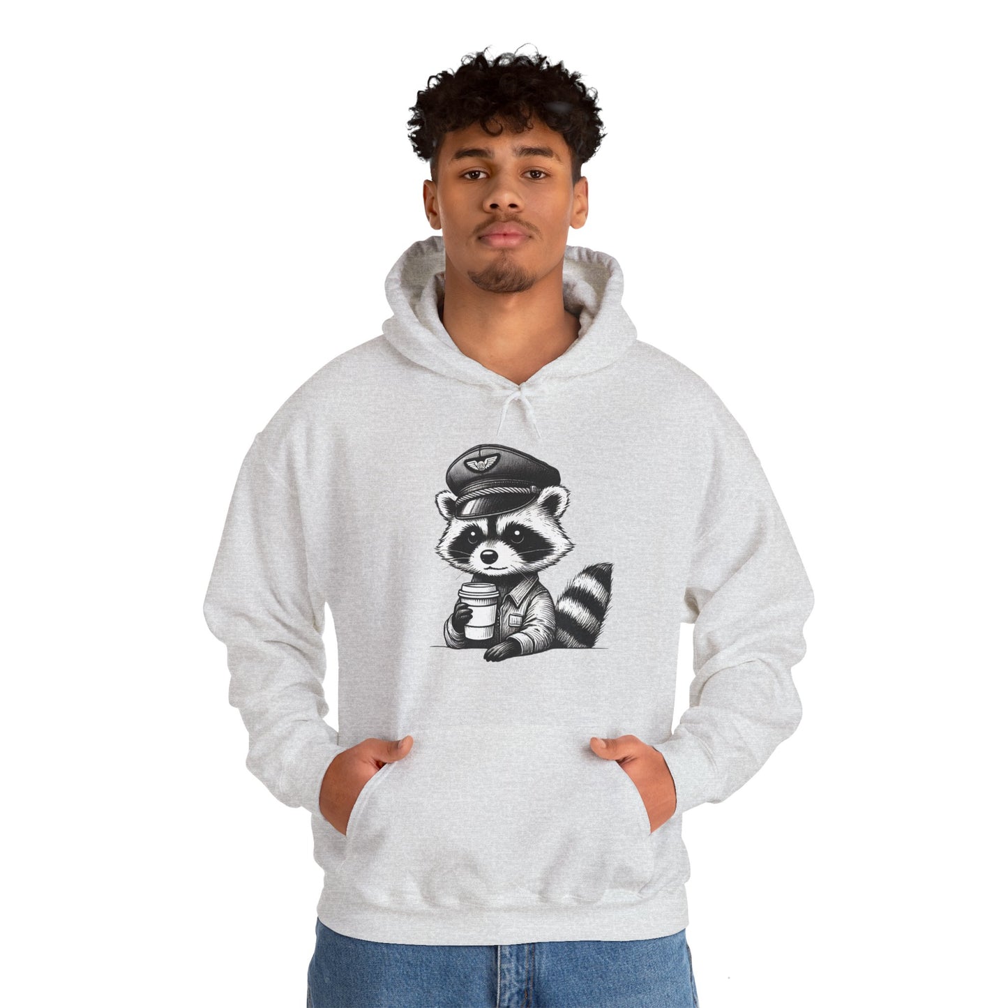 Raccoon pilot  Crew Unisex Heavy Blend Hooded Sweatshirt