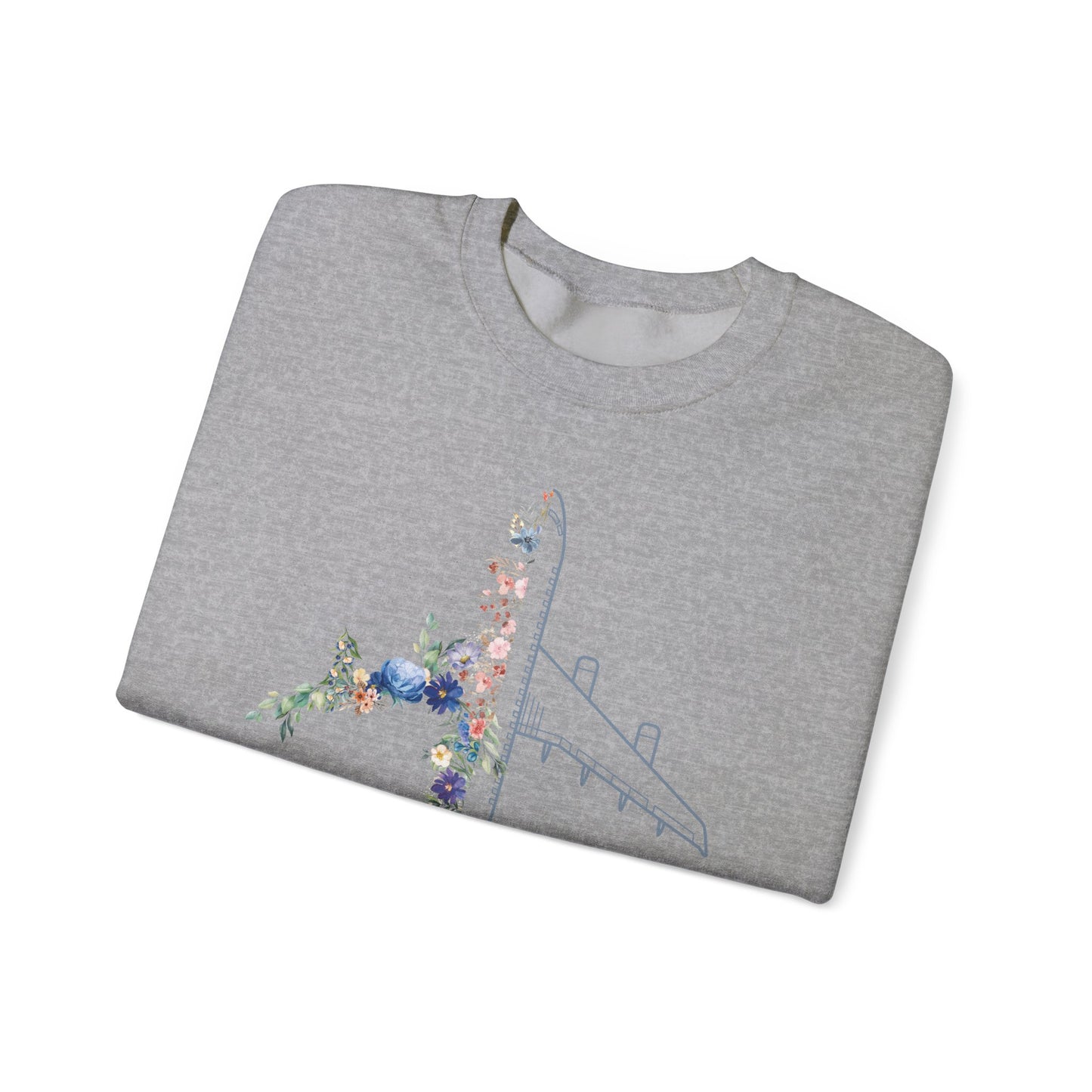 Flower airplane  | pilot sweatshirt | pilot gift | gift for pilots