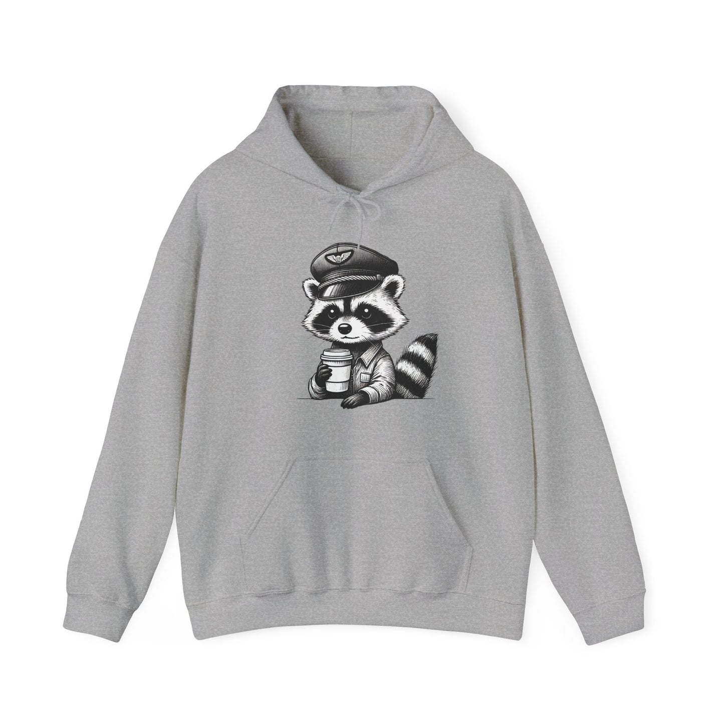 Raccoon pilot  Crew Unisex Heavy Blend Hooded Sweatshirt