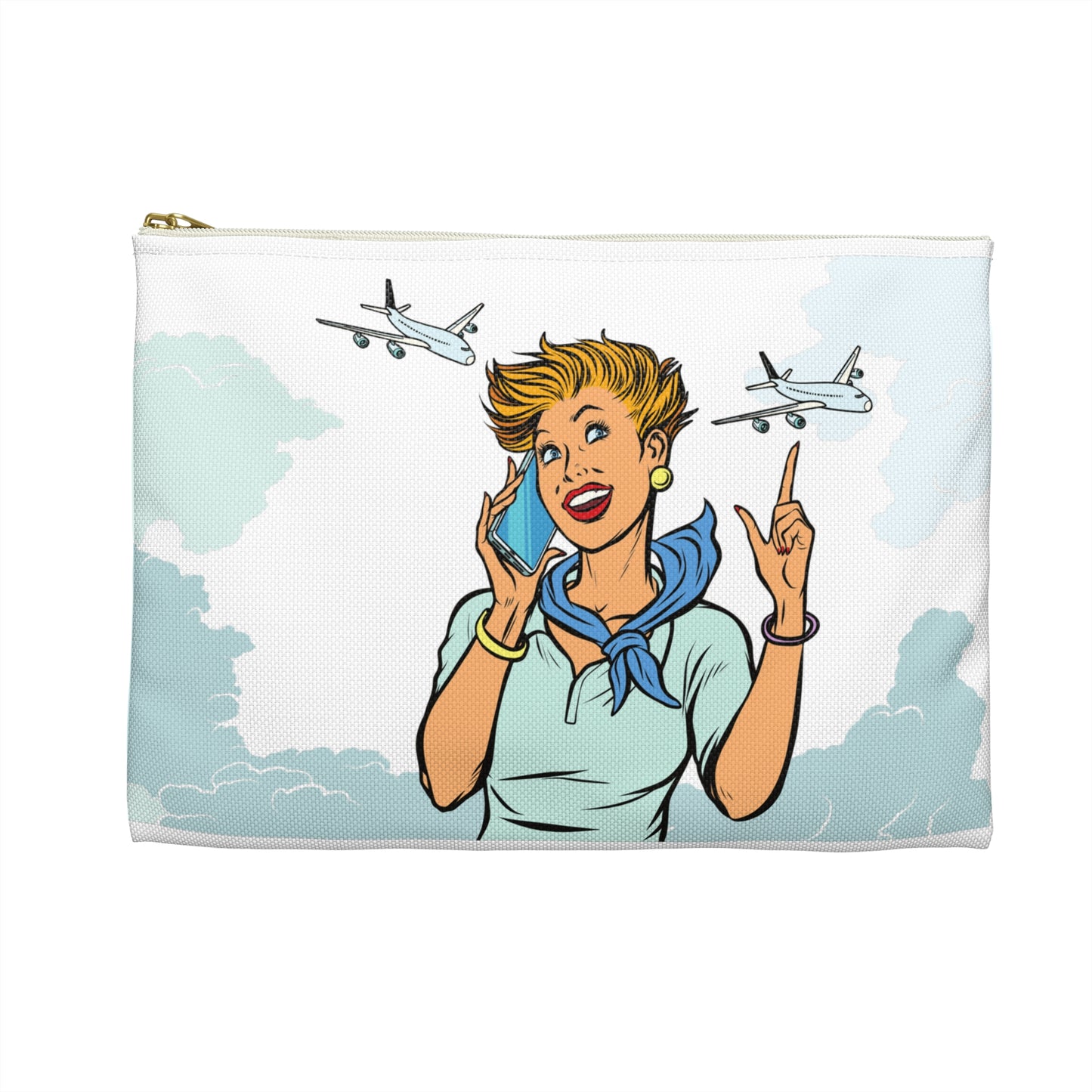 Pilot flight attendant aviation gift Accessory Pouch