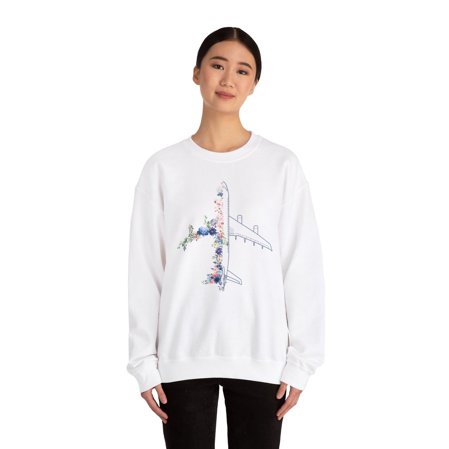 Flower airplane  | pilot sweatshirt | pilot gift | gift for pilots