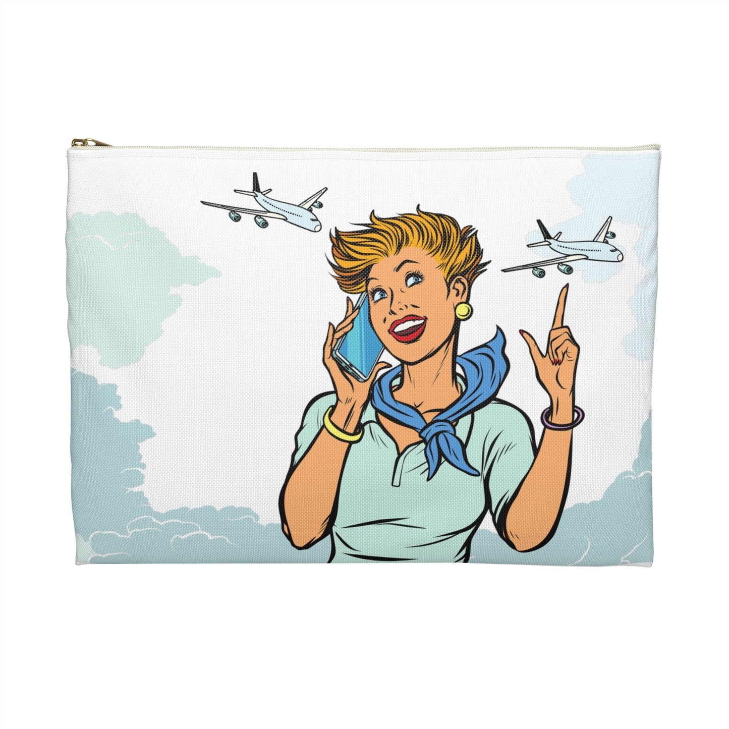 Pilot flight attendant aviation gift Accessory Pouch