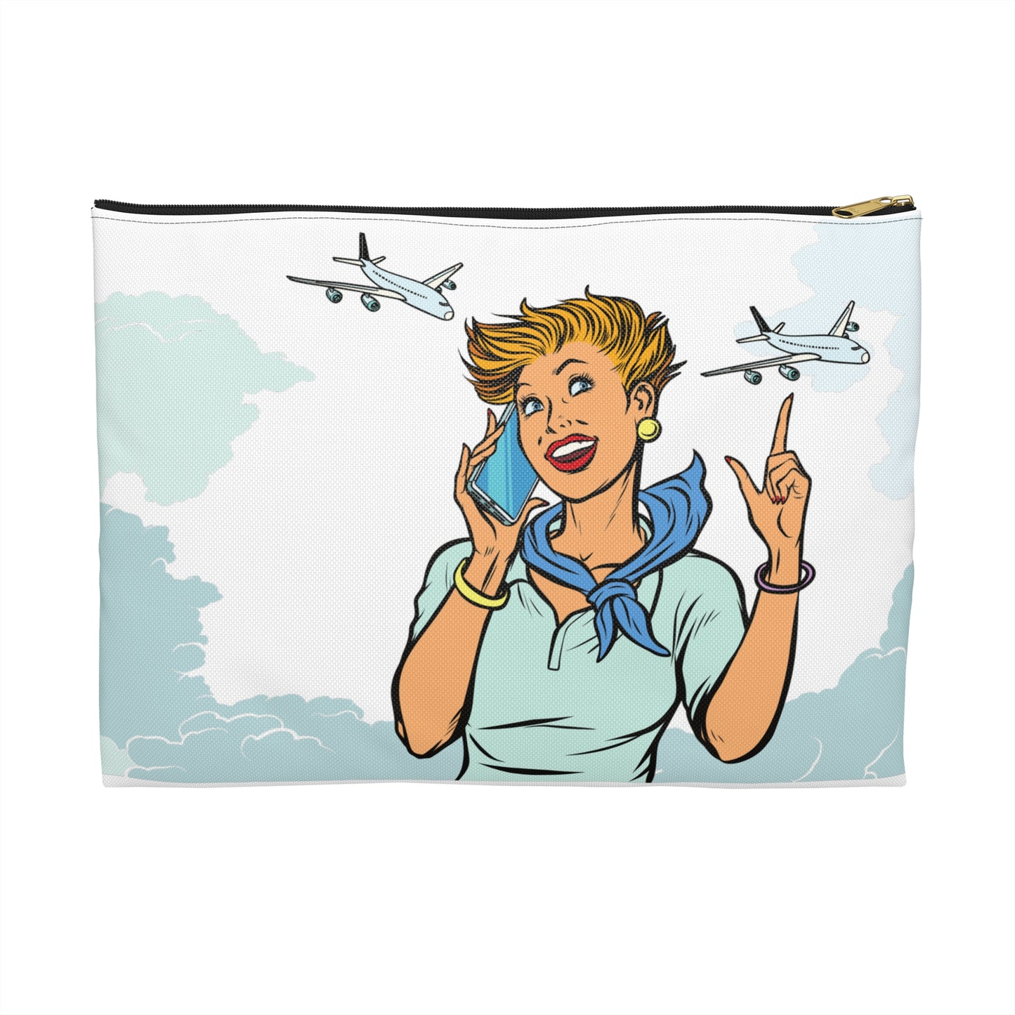 Pilot flight attendant aviation gift Accessory Pouch