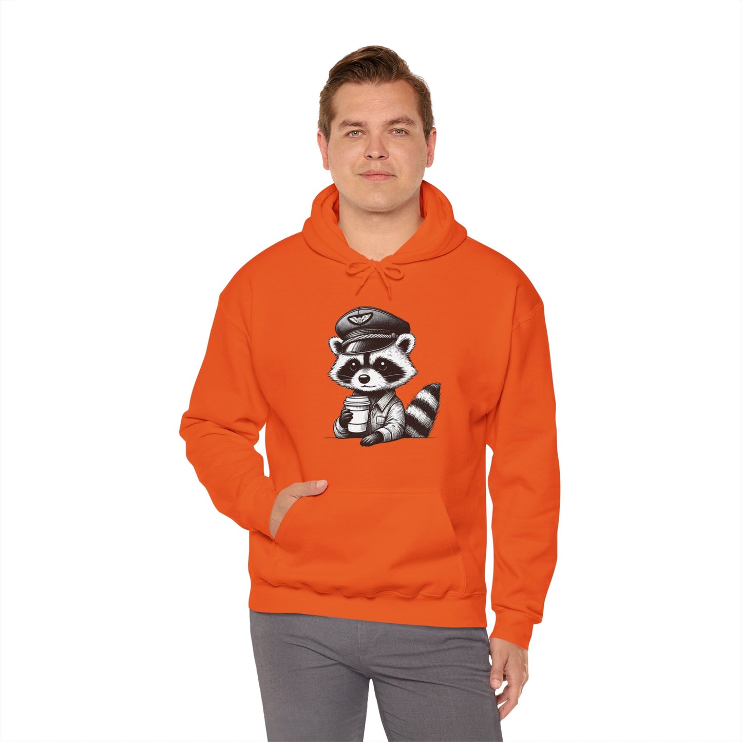 Raccoon pilot  Crew Unisex Heavy Blend Hooded Sweatshirt