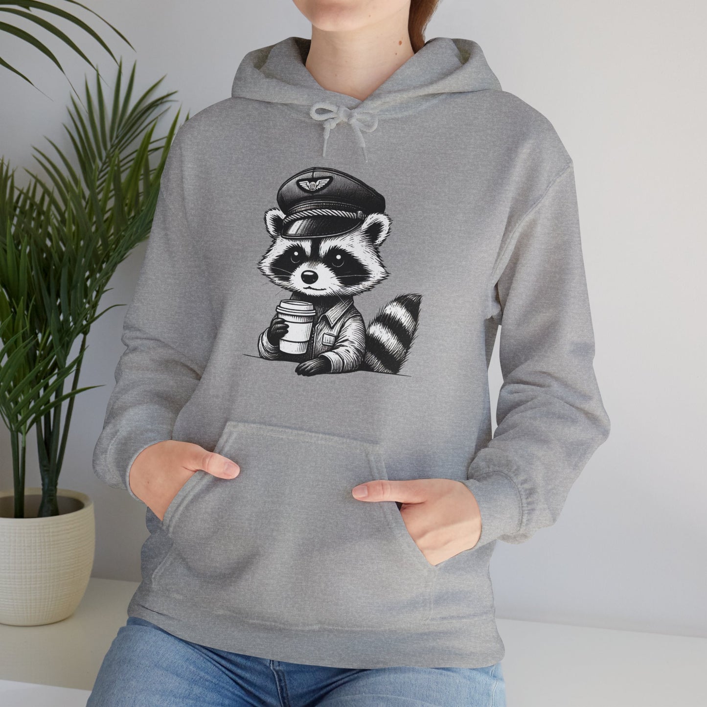 Raccoon pilot  Crew Unisex Heavy Blend Hooded Sweatshirt