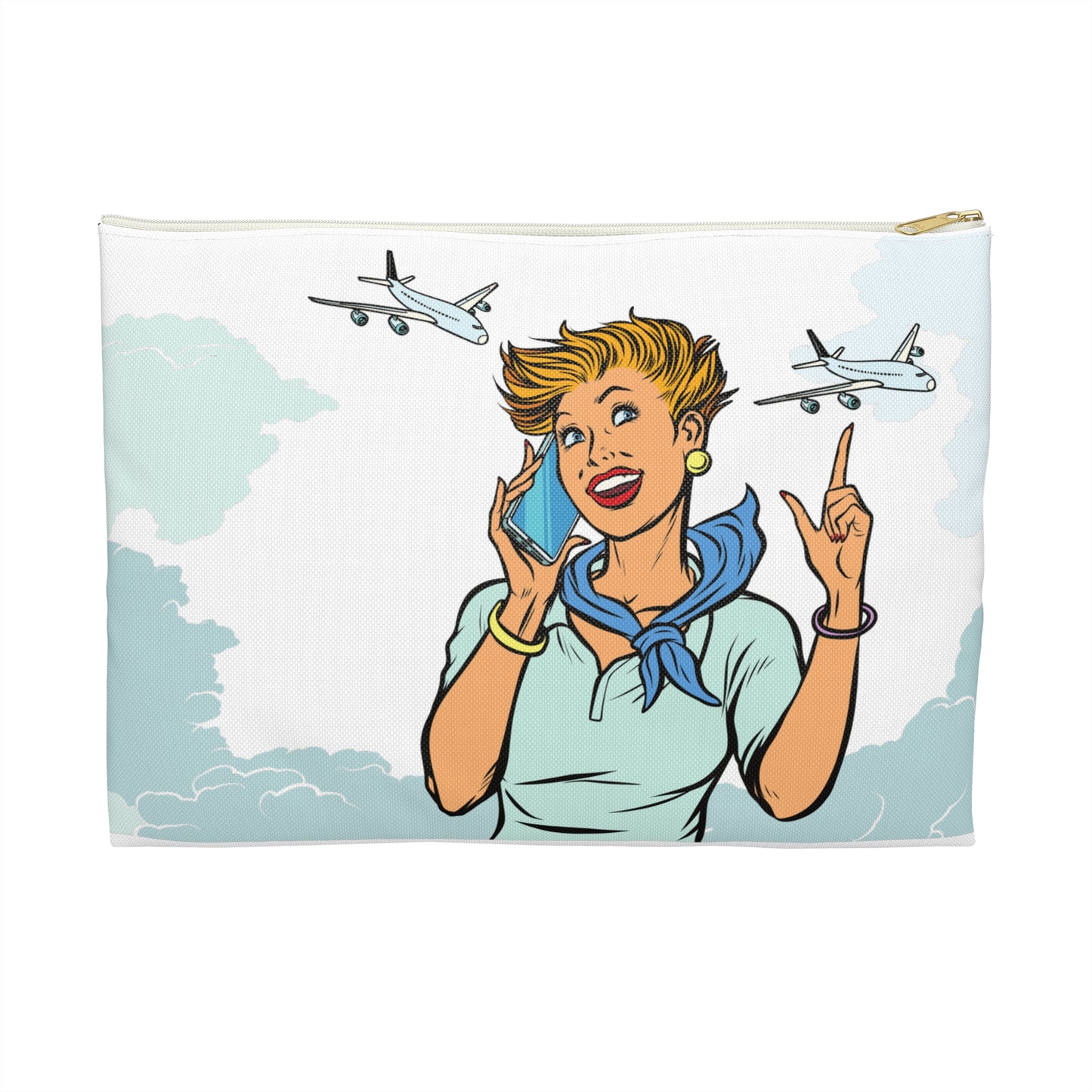 Pilot flight attendant aviation gift Accessory Pouch