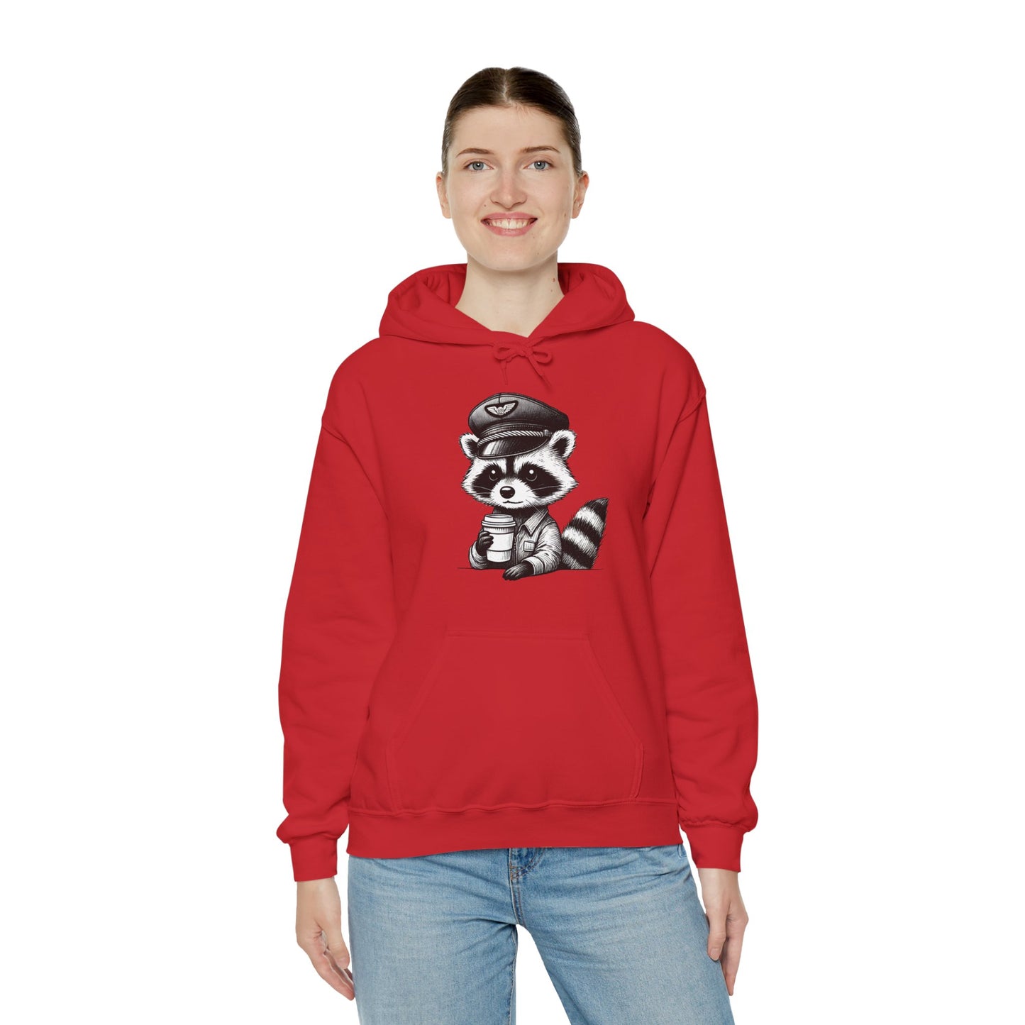 Raccoon pilot  Crew Unisex Heavy Blend Hooded Sweatshirt