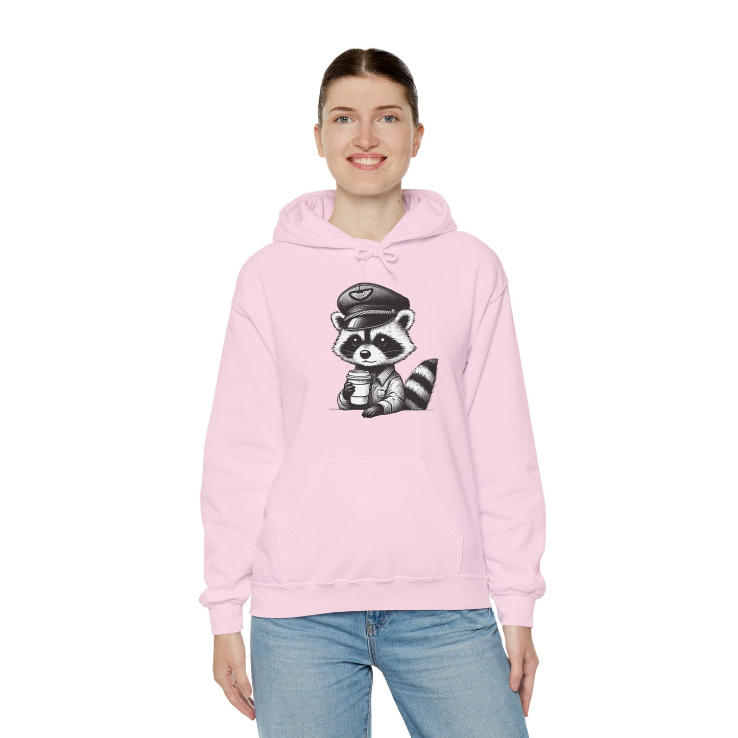 Raccoon pilot  Crew Unisex Heavy Blend Hooded Sweatshirt