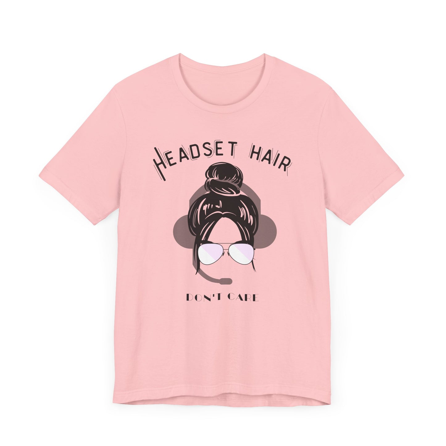 Headset hair don't care Pilot Unisex Jersey Short Sleeve Tee