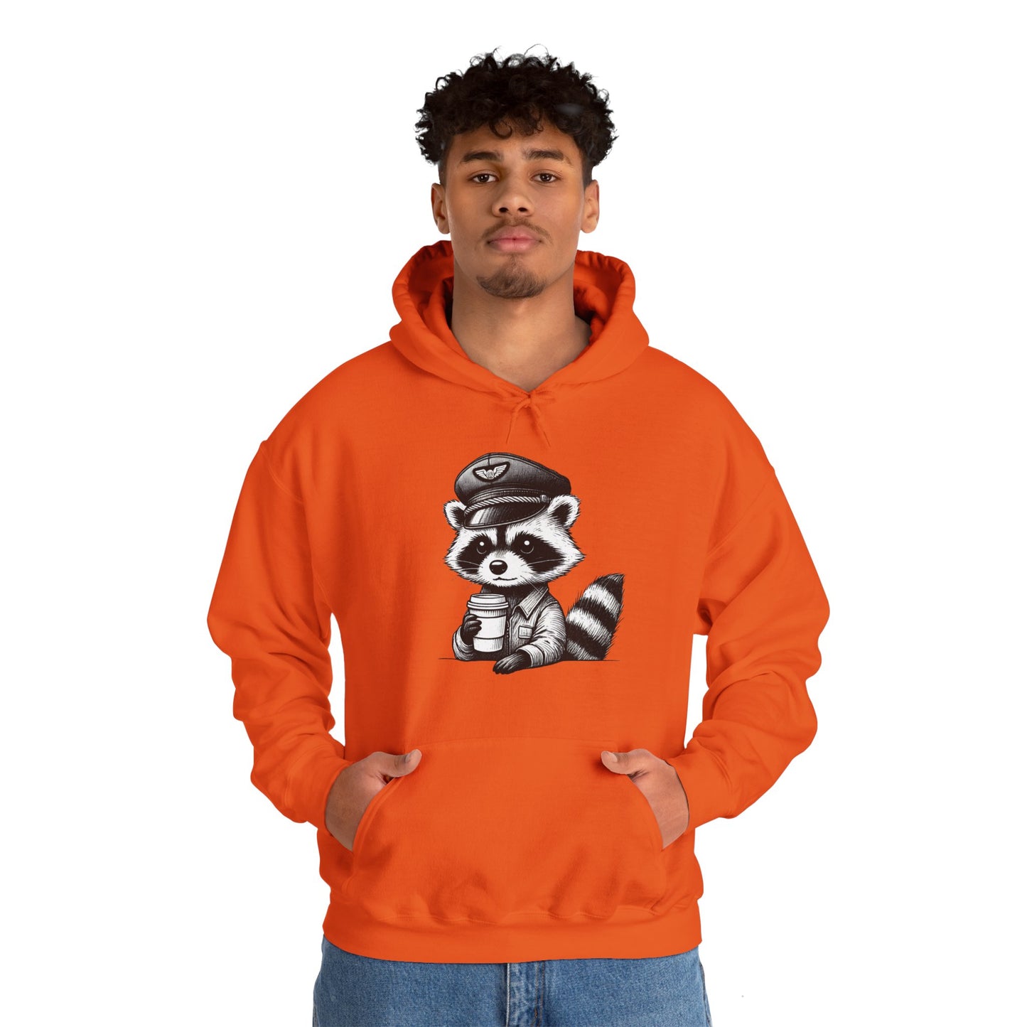 Raccoon pilot  Crew Unisex Heavy Blend Hooded Sweatshirt