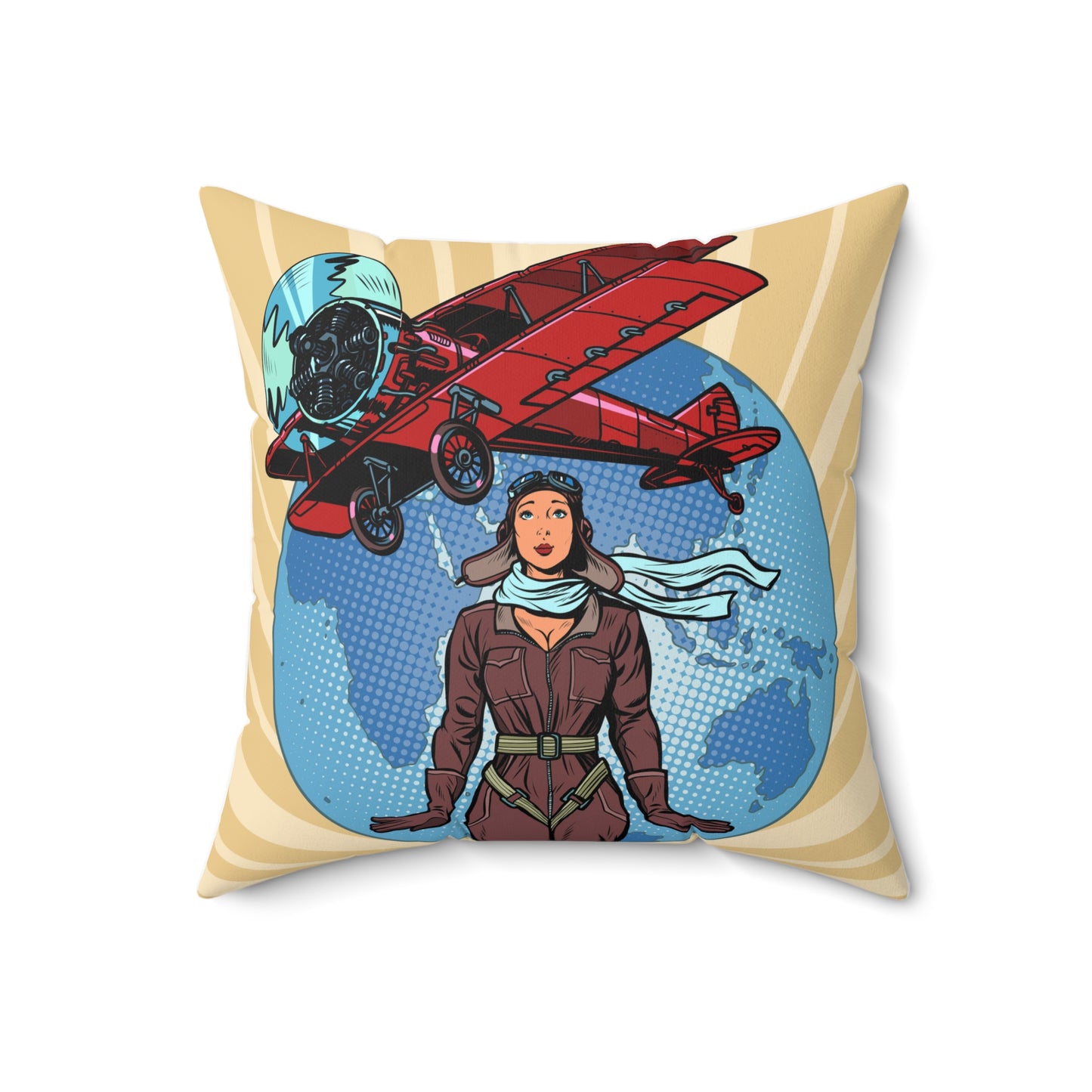 Pilot aviation gift Spun Polyester Square Pillow