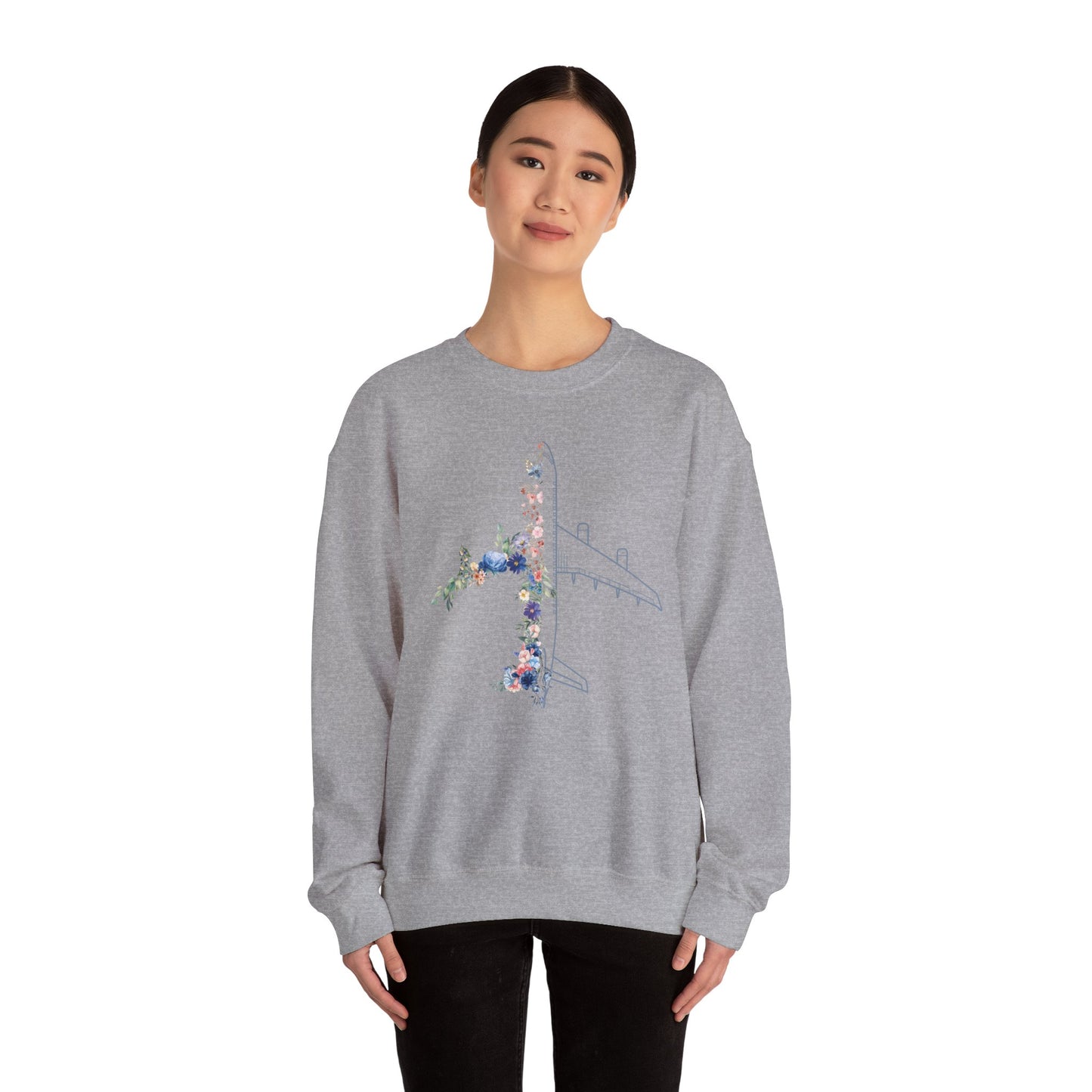 Flower airplane  | pilot sweatshirt | pilot gift | gift for pilots