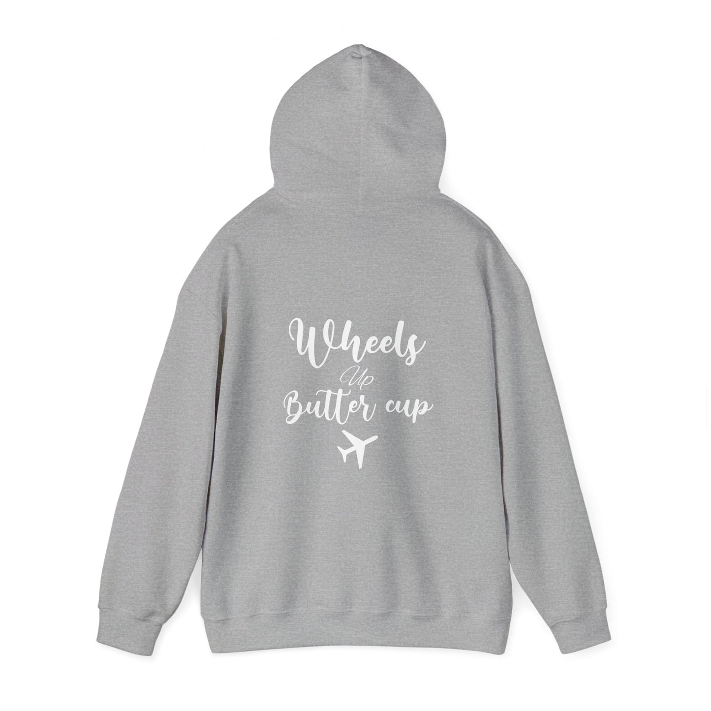 Wheels up butter cup (back) pilot Unisex Hoodie