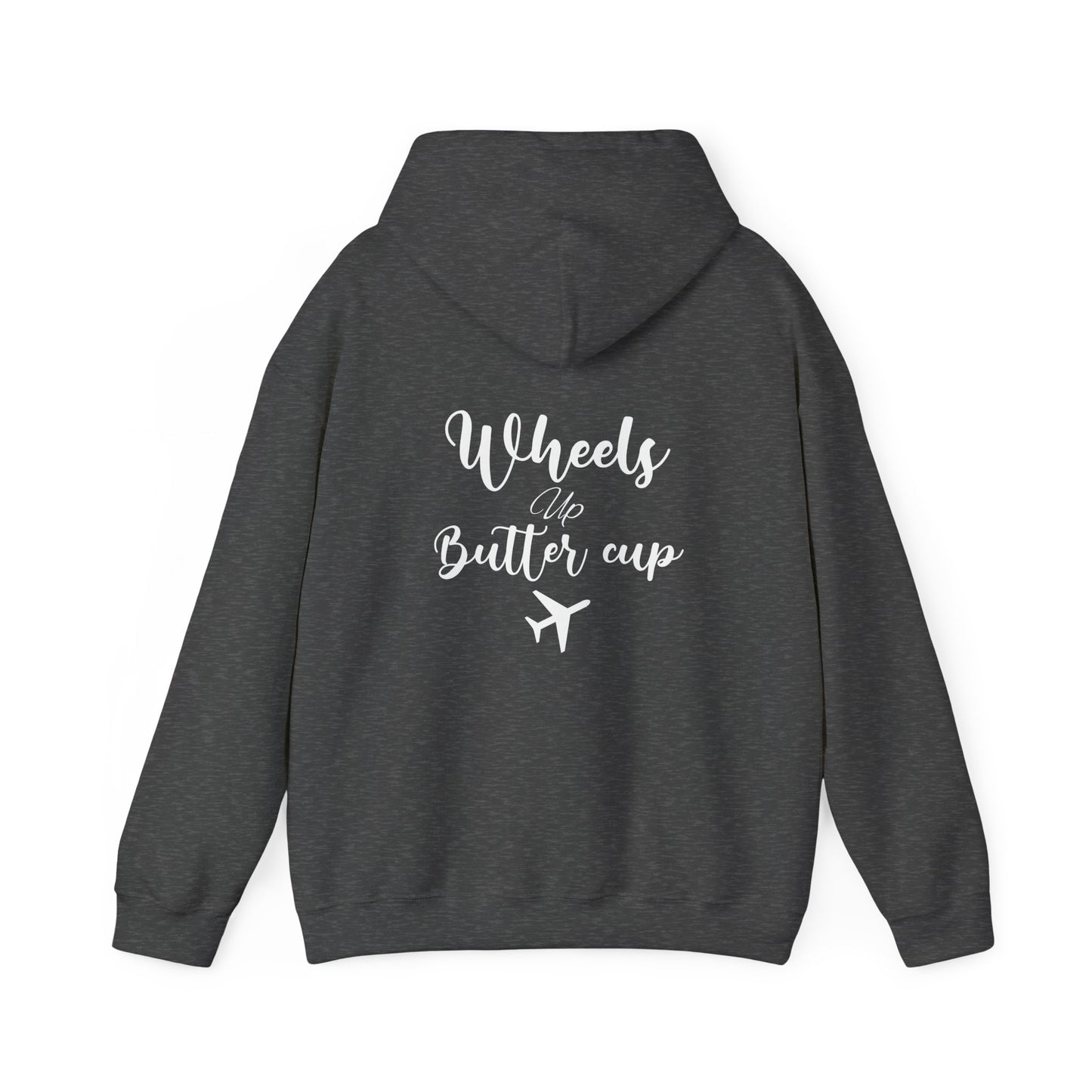 Wheels up butter cup (back) pilot Unisex Hoodie