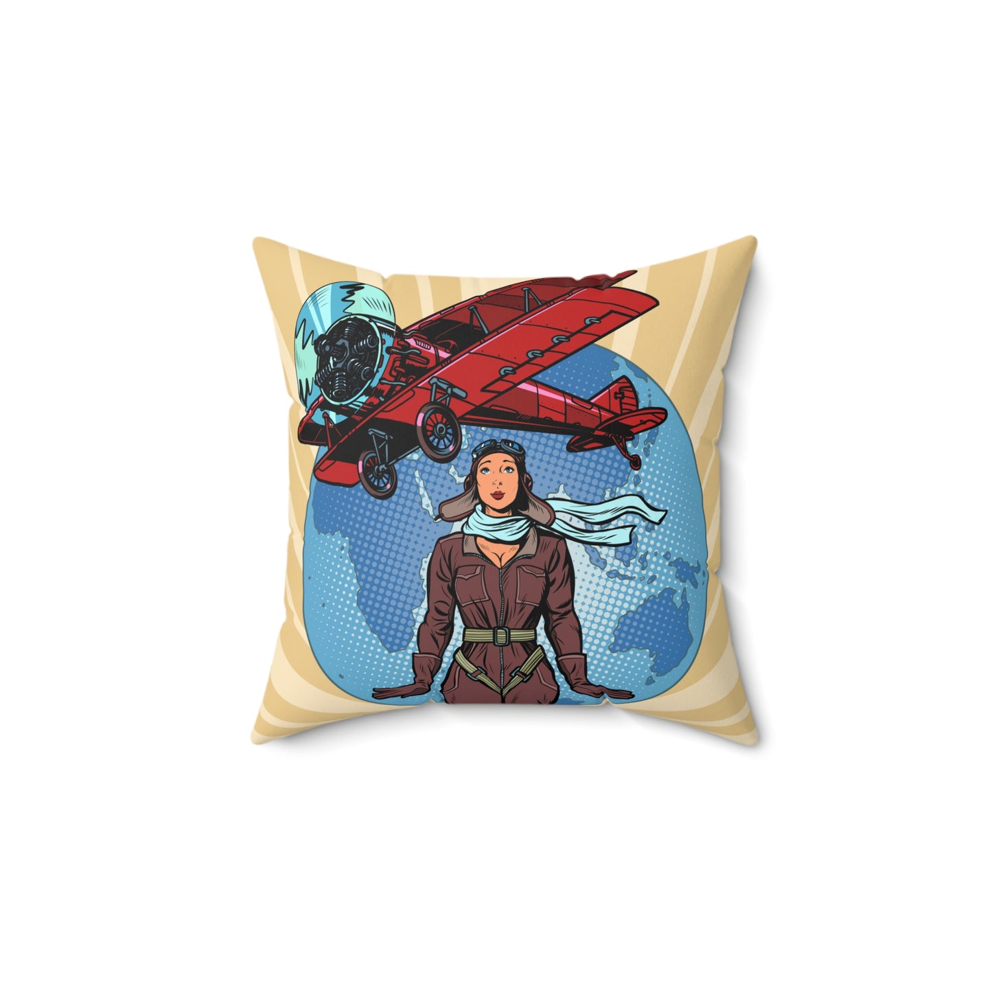 Pilot aviation gift Spun Polyester Square Pillow