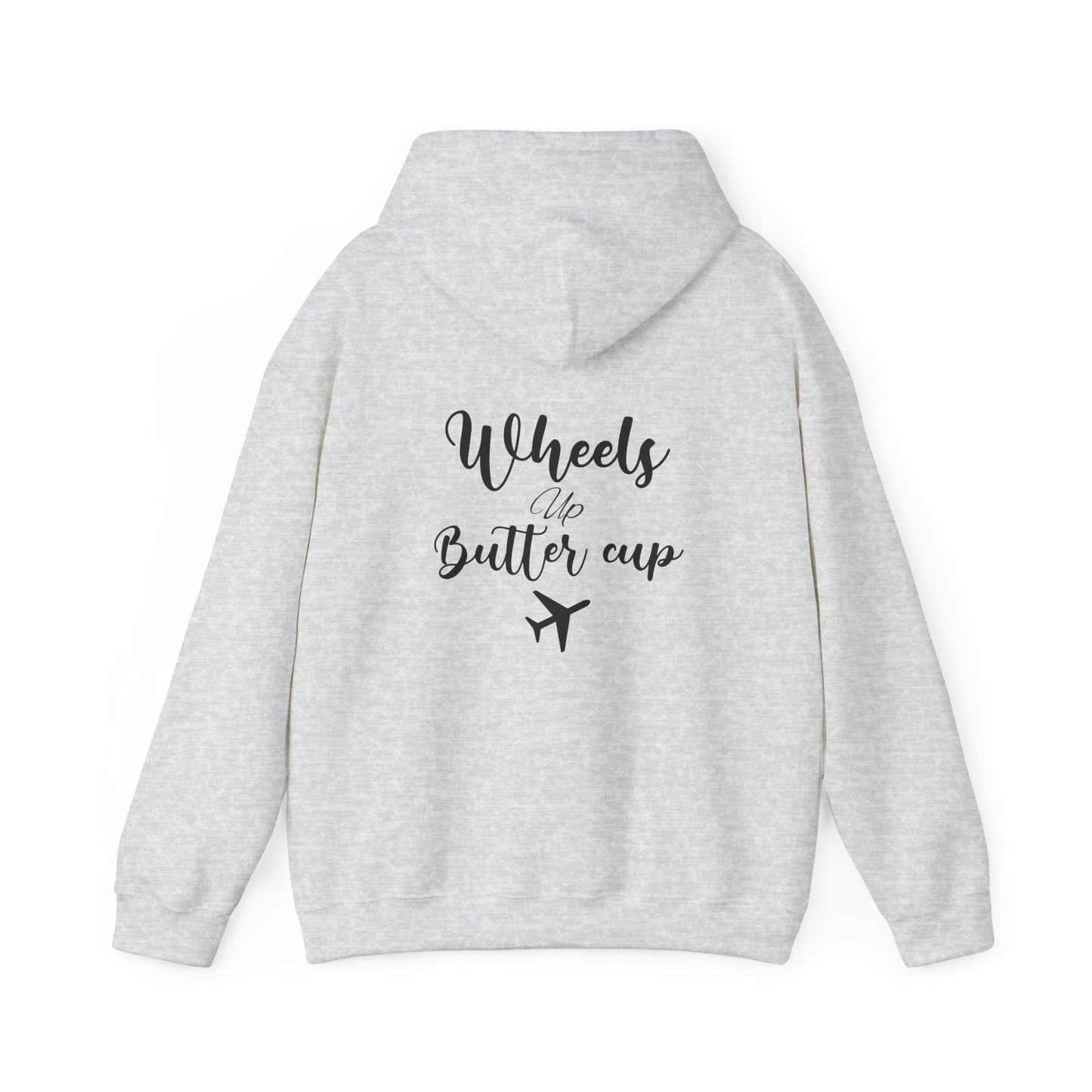 Wheels up butter cup (back) pilot Unisex Hoodie