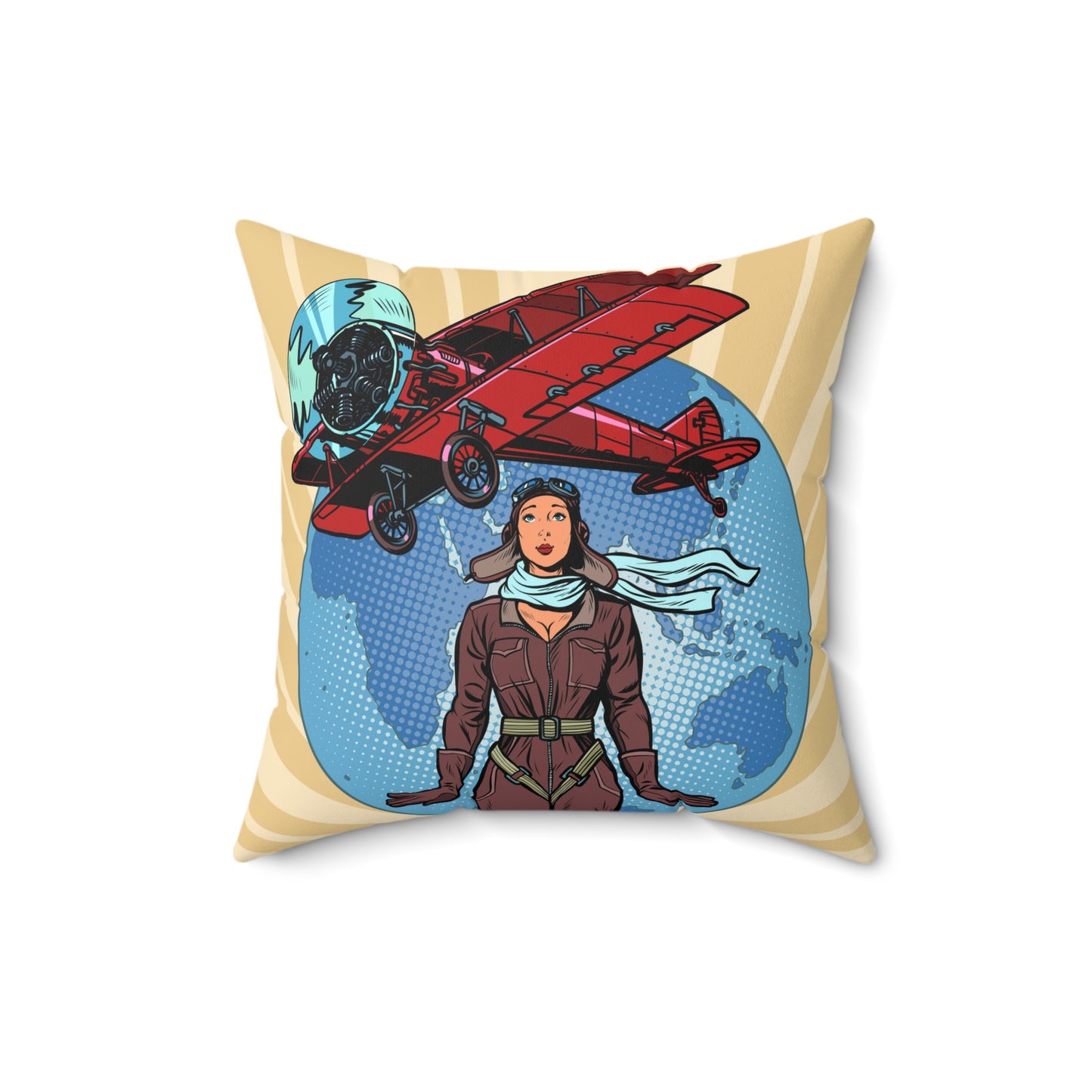 Pilot aviation gift Spun Polyester Square Pillow