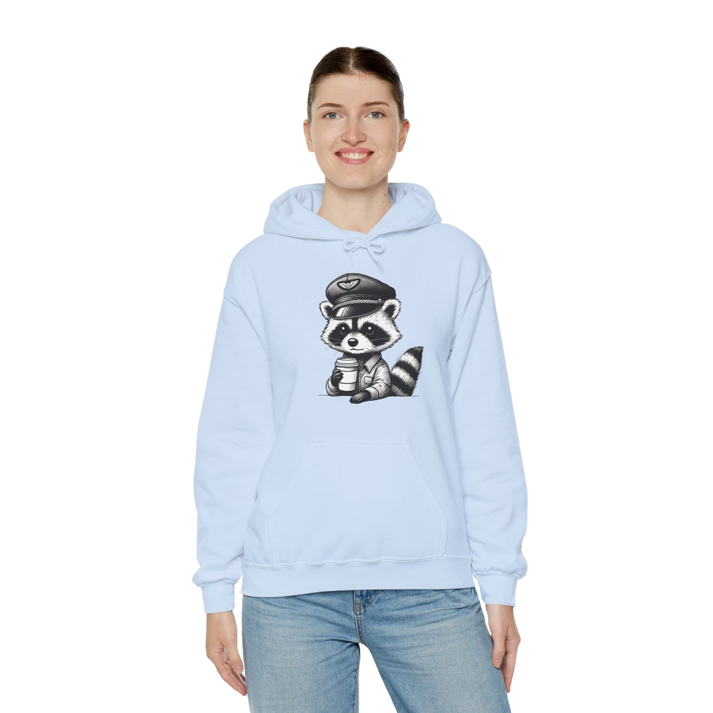 Raccoon pilot  Crew Unisex Heavy Blend Hooded Sweatshirt