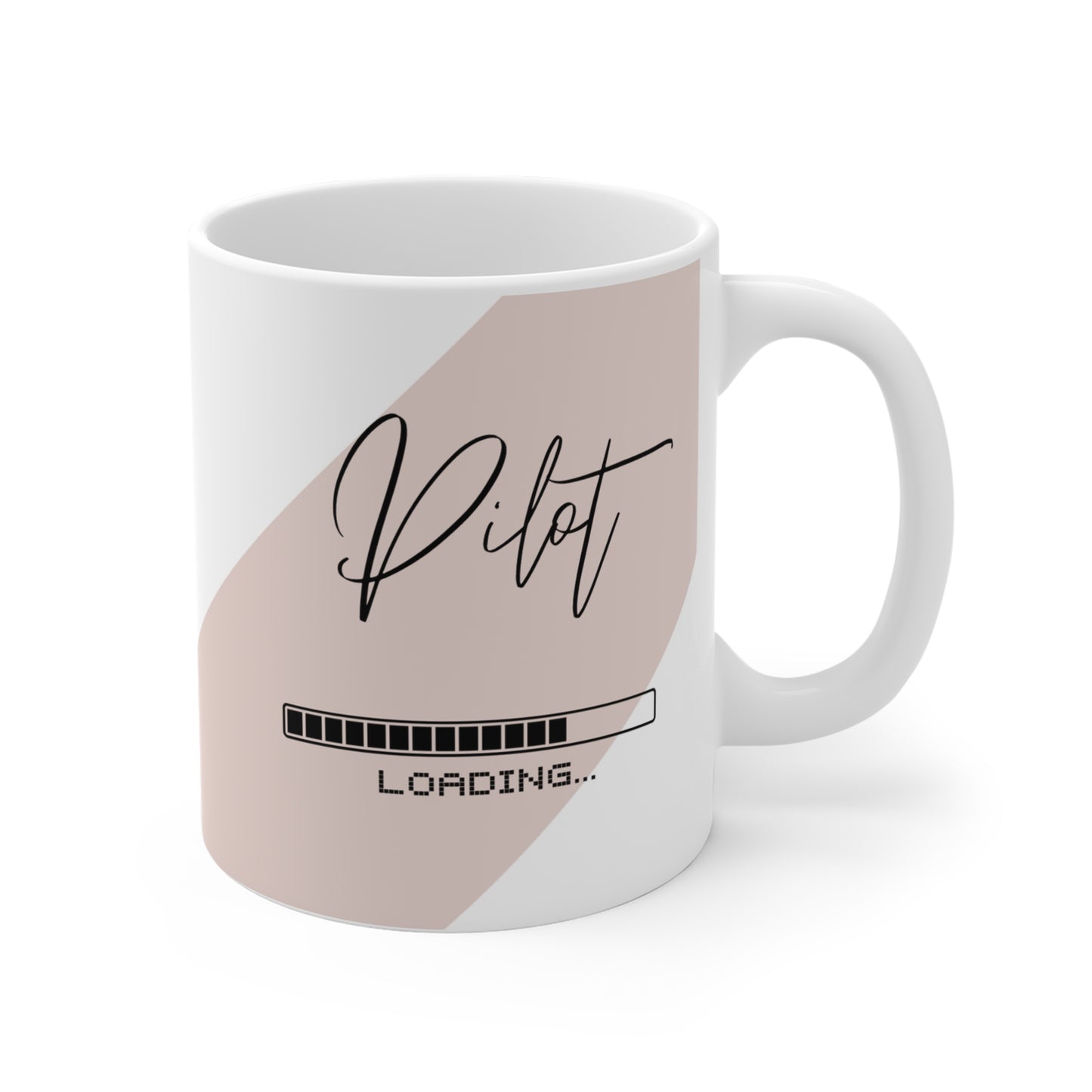 Pilot in progress loading aviation mug