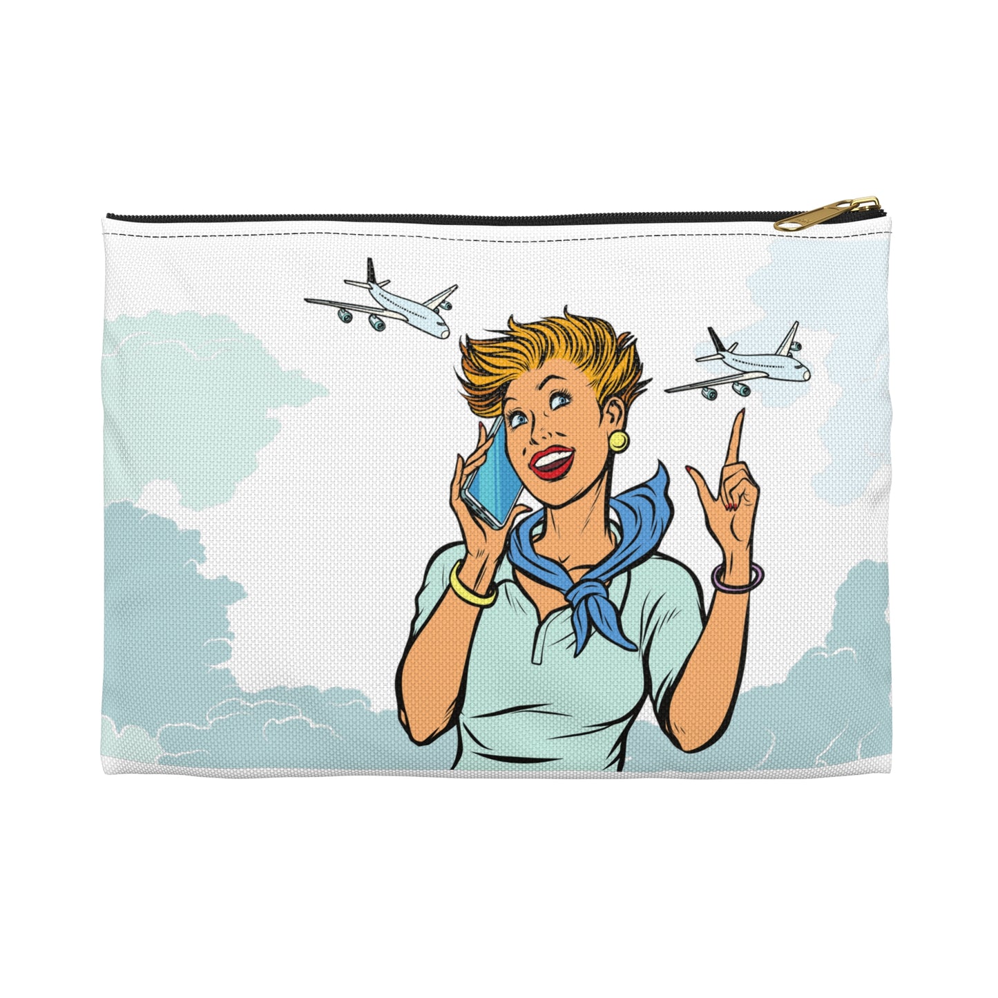 Pilot flight attendant aviation gift Accessory Pouch