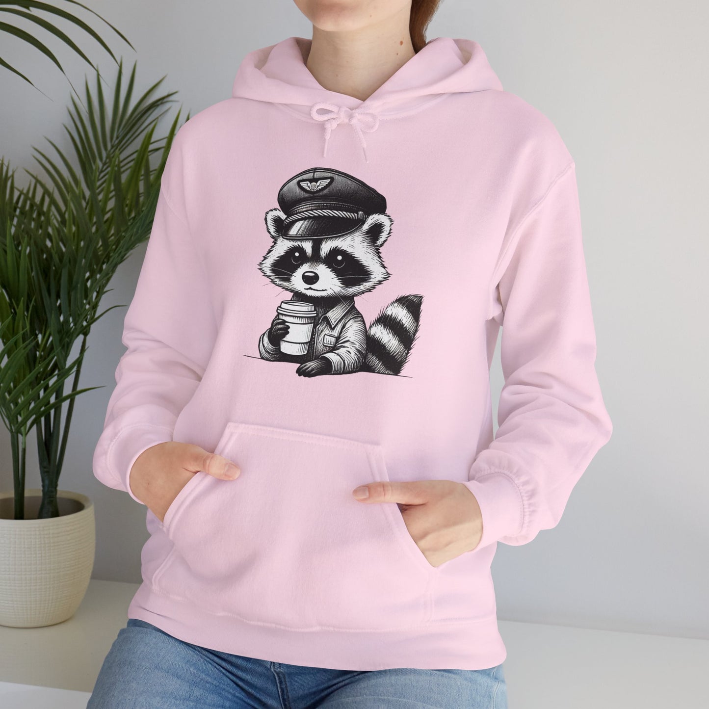 Raccoon pilot  Crew Unisex Heavy Blend Hooded Sweatshirt