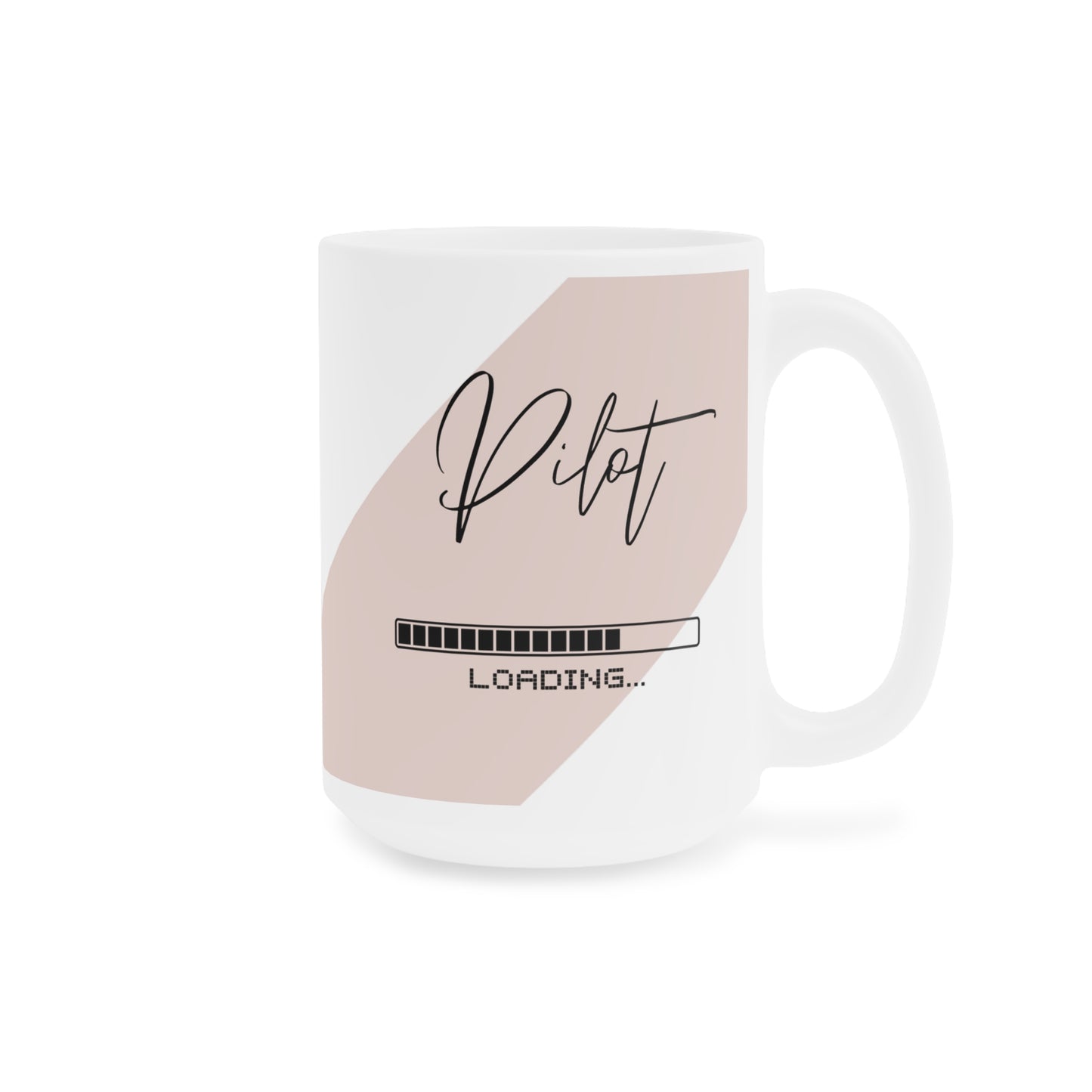 Pilot in progress loading aviation mug