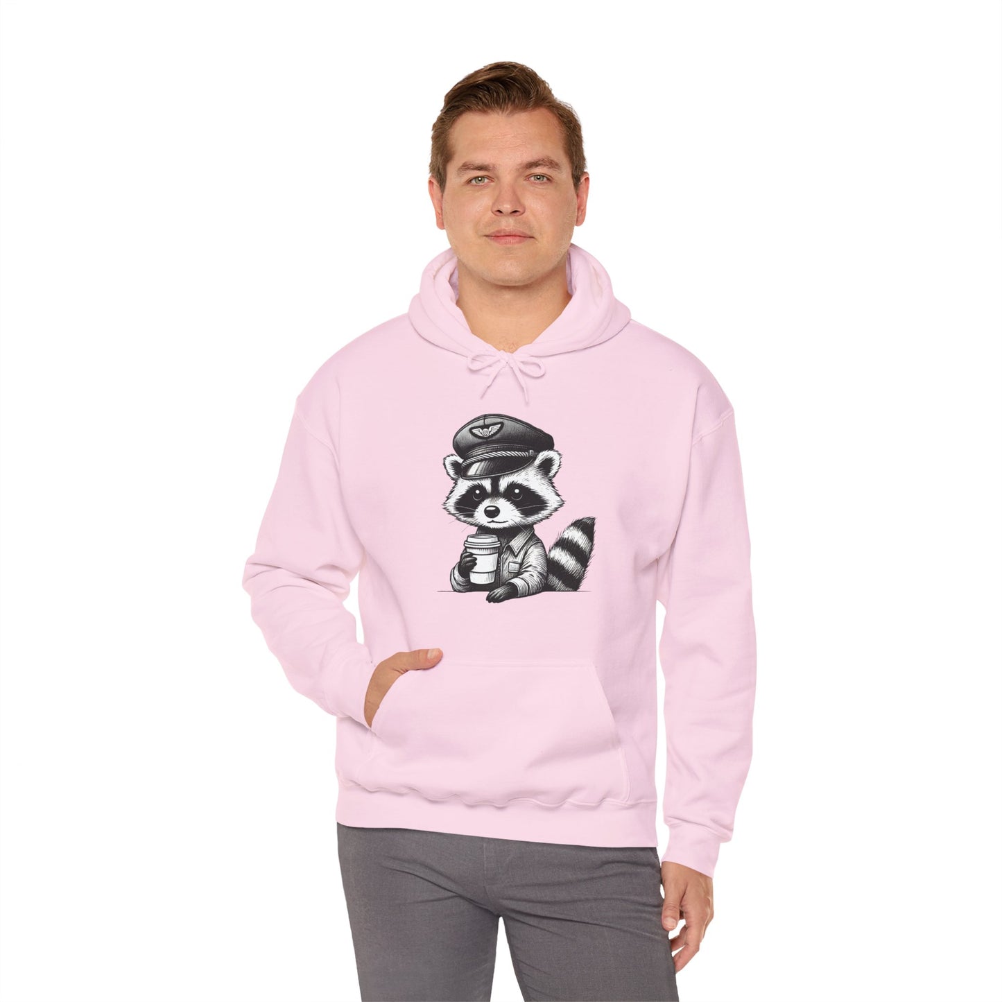 Raccoon pilot  Crew Unisex Heavy Blend Hooded Sweatshirt