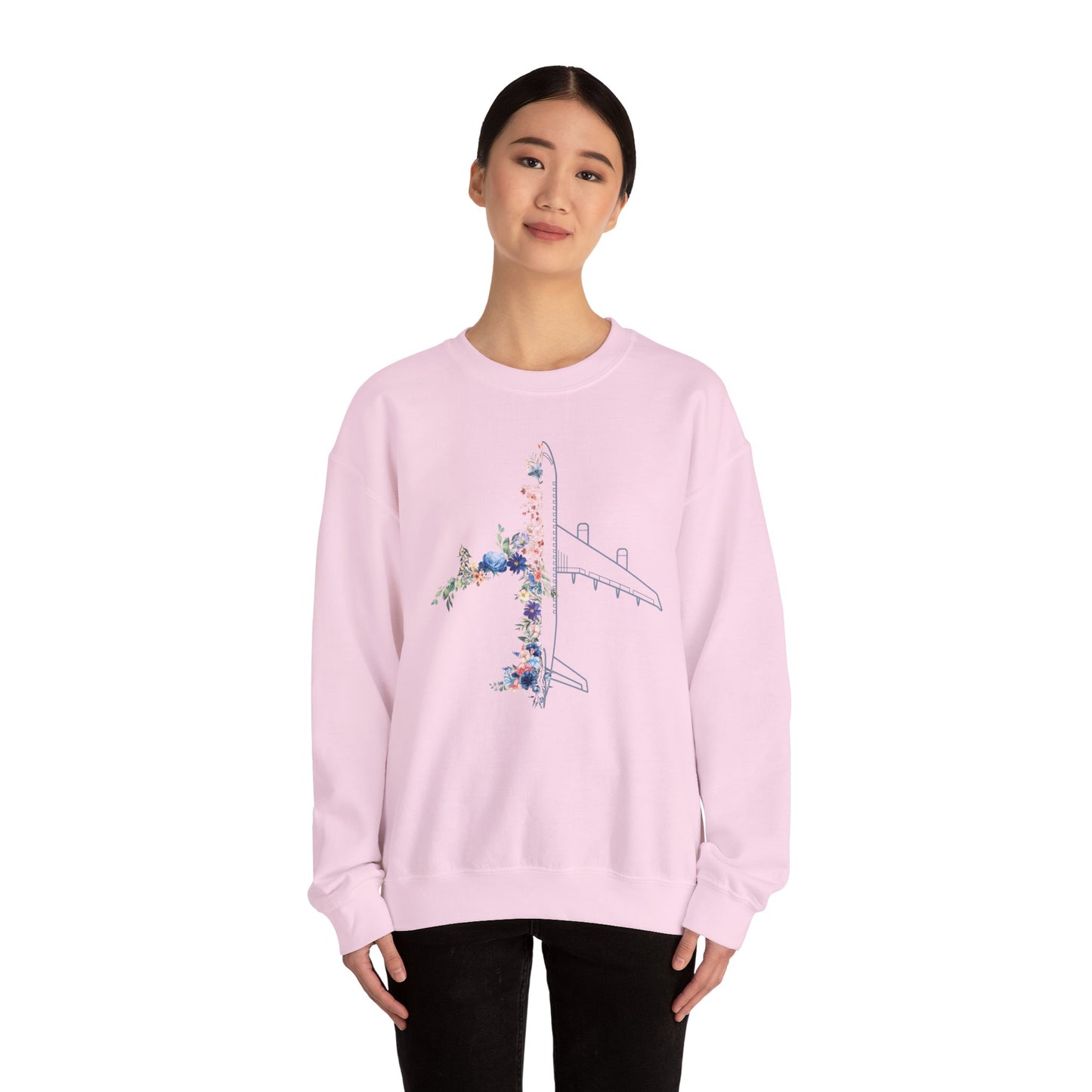 Flower airplane  | pilot sweatshirt | pilot gift | gift for pilots