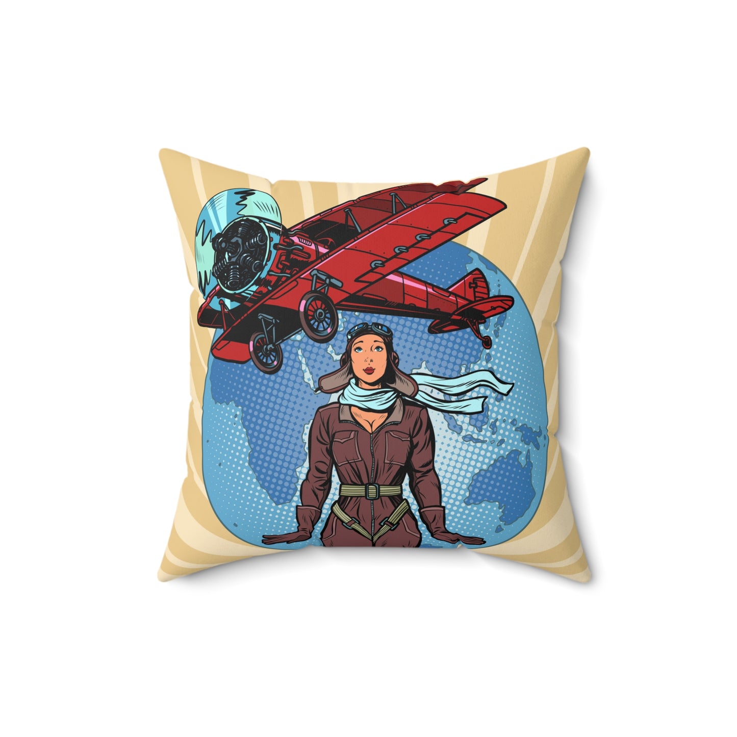 Pilot aviation gift Spun Polyester Square Pillow