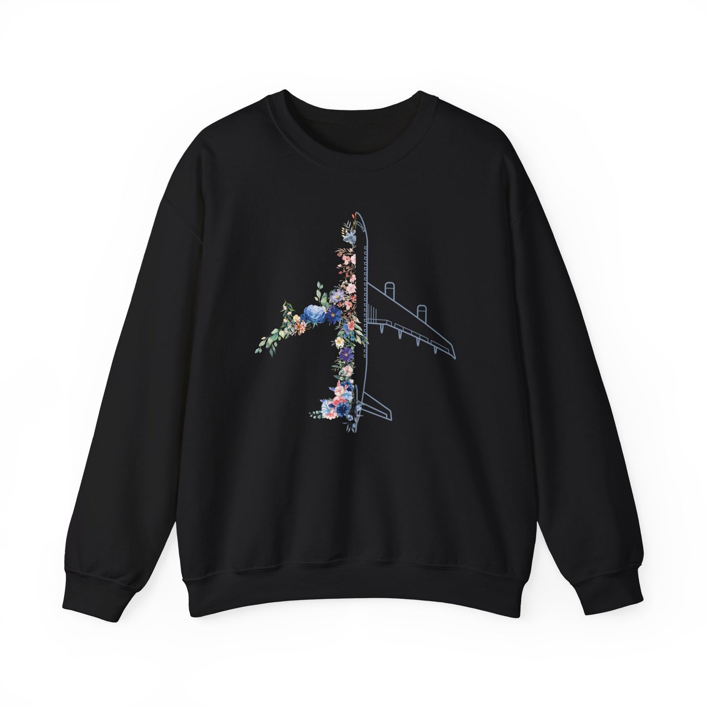 Flower airplane  | pilot sweatshirt | pilot gift | gift for pilots